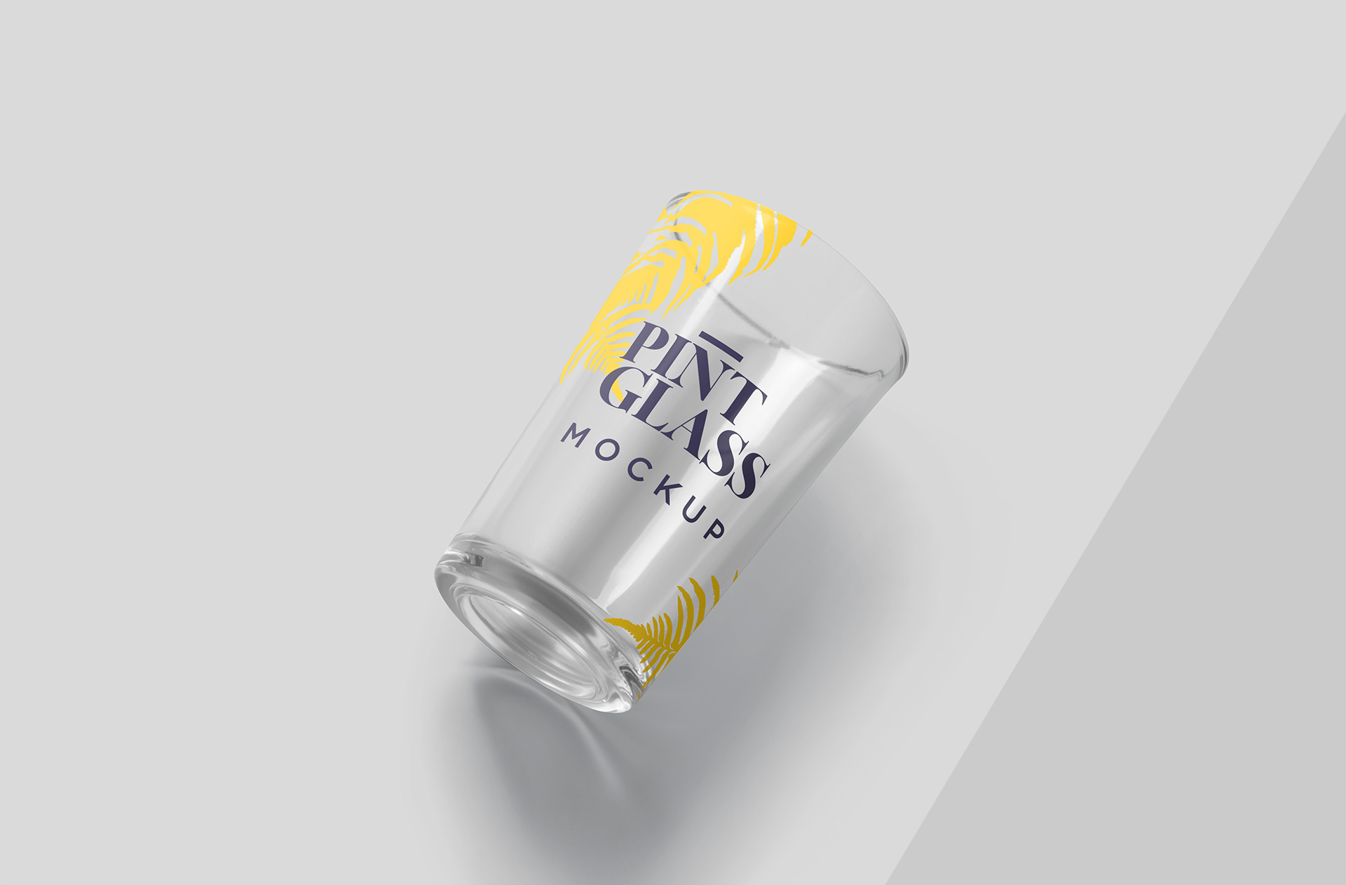 Leaning Pint Glass Mockup – Custom Drinkware Design