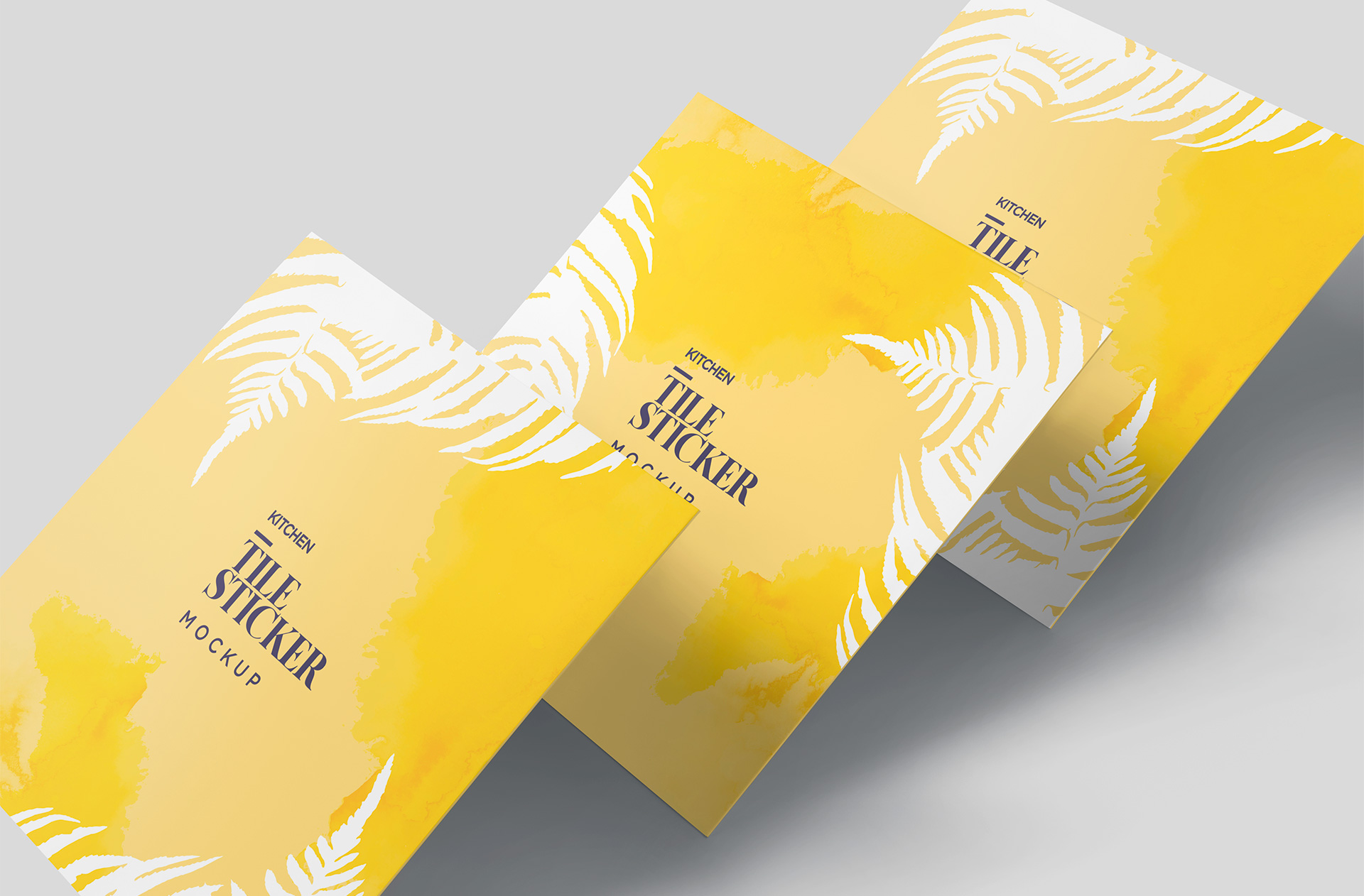 Tile Sticker Mockup – Realistic Square Design