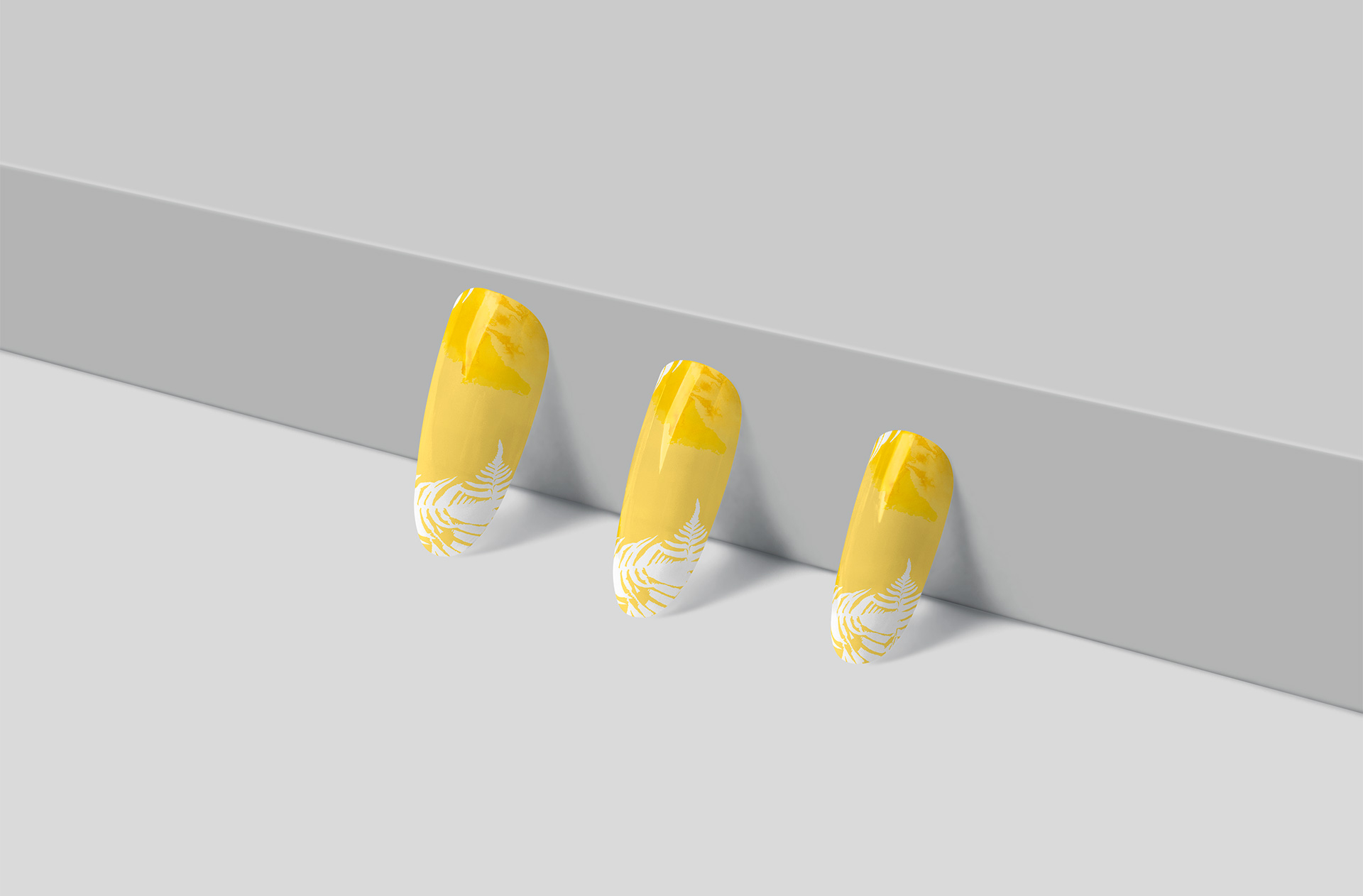 Overhead Acrylic Nails Mockup – Realistic Nail Art Display
