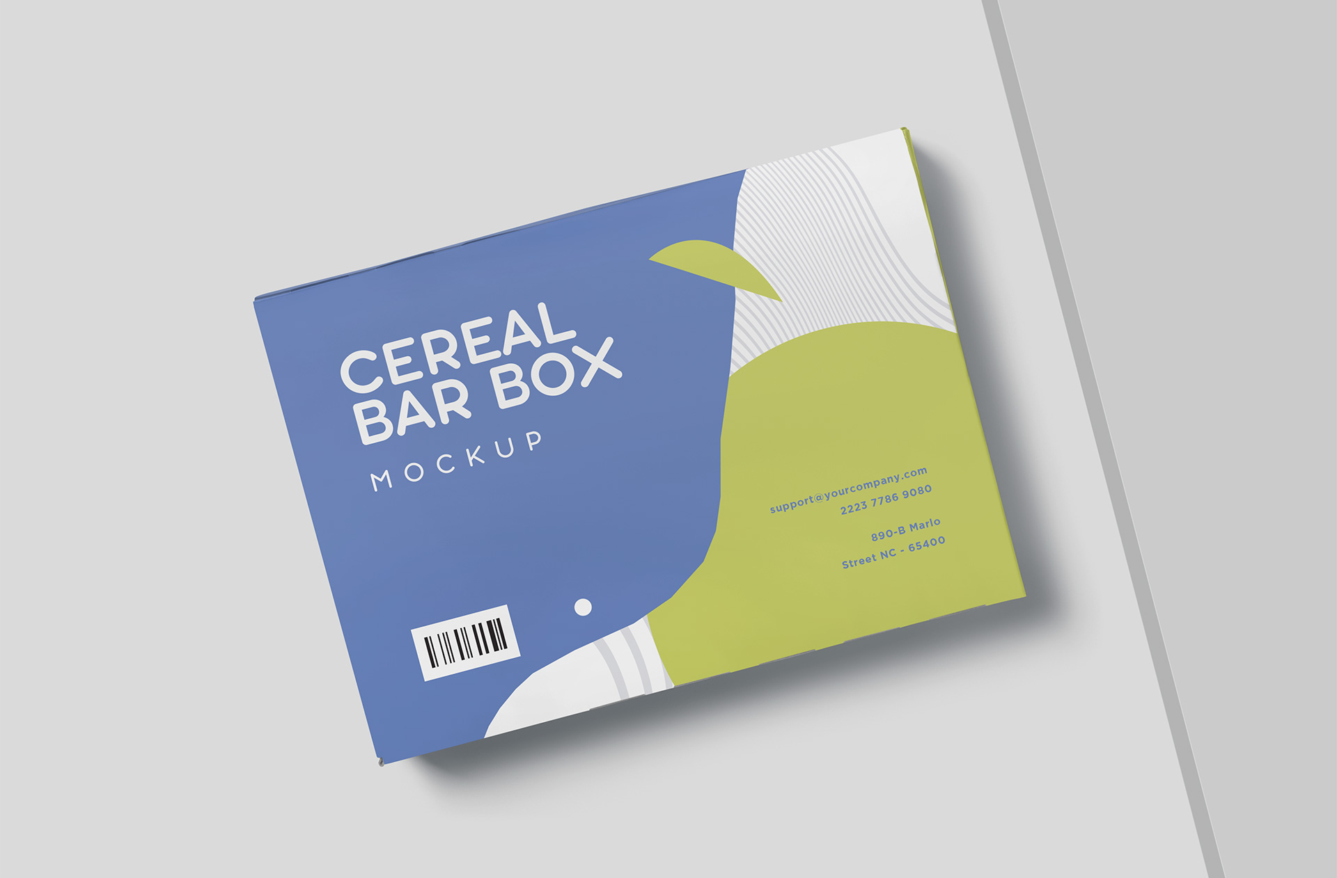 Top View Cereal Bar Packaging Mockup – High-Resolution