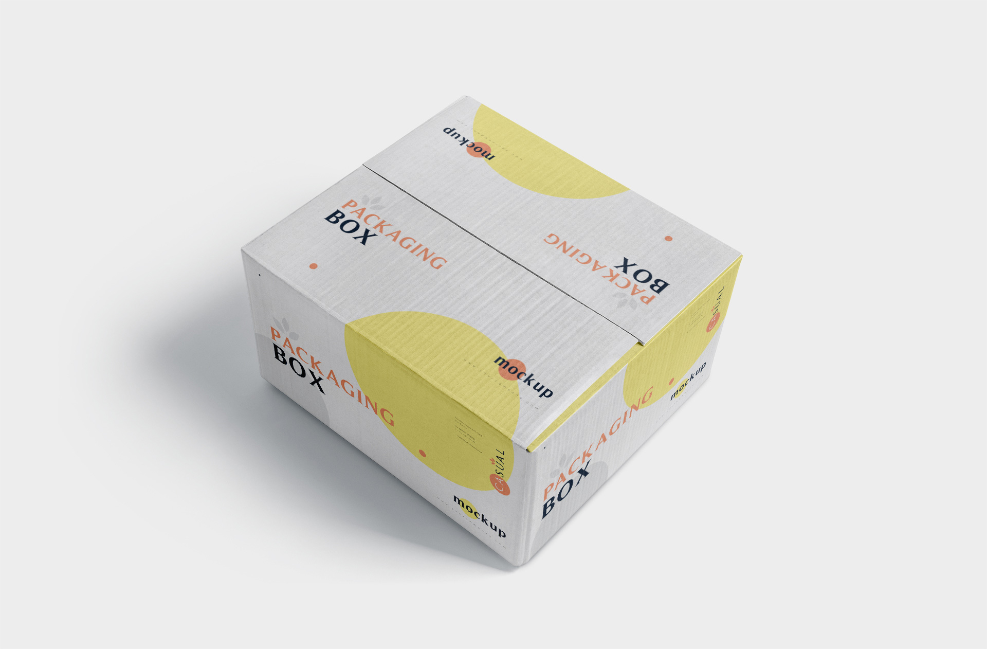 Closed Packaging Box Mockup with Branding Design