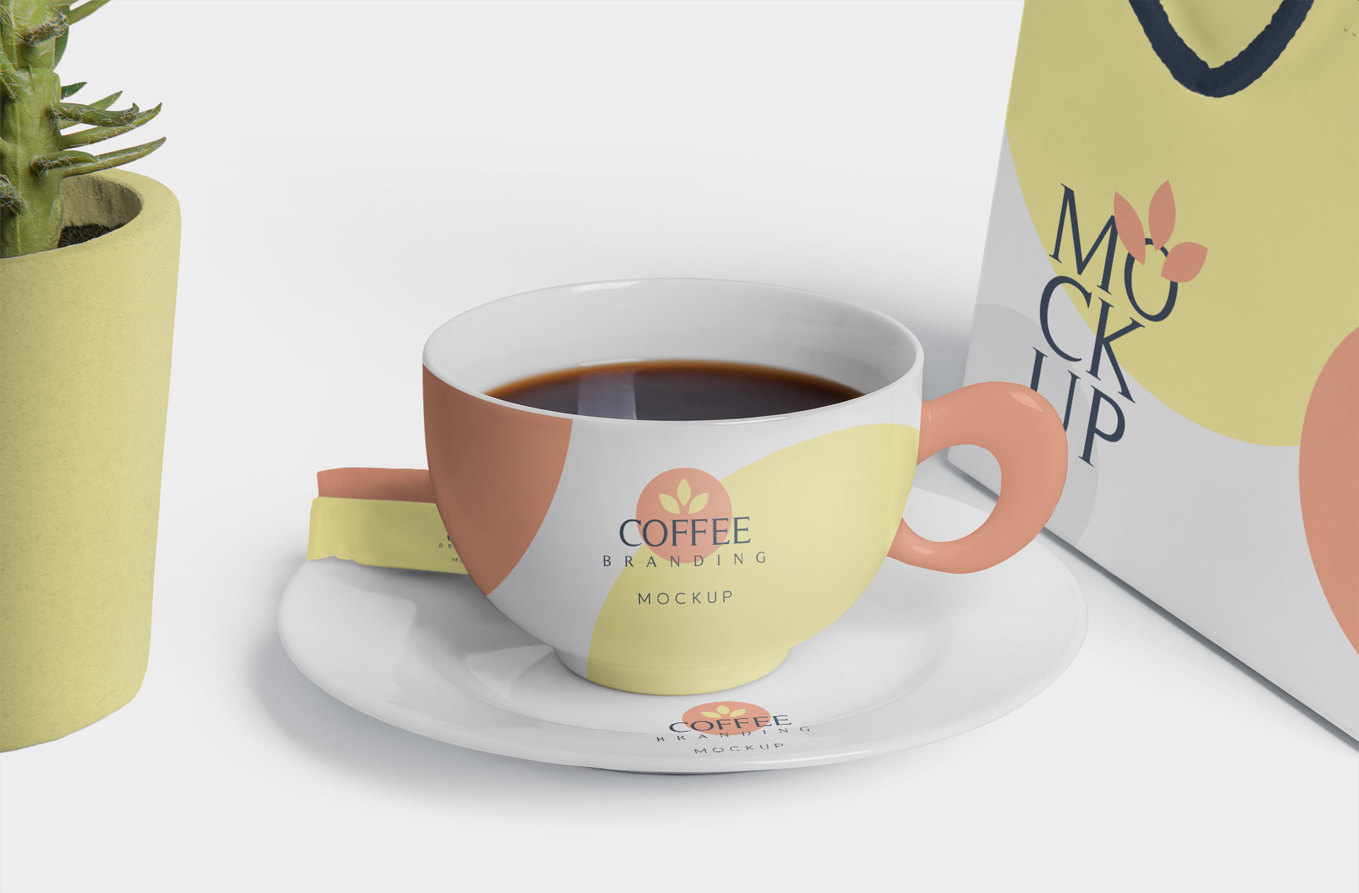 Elegant Coffee Cup Mockup with Branding Design