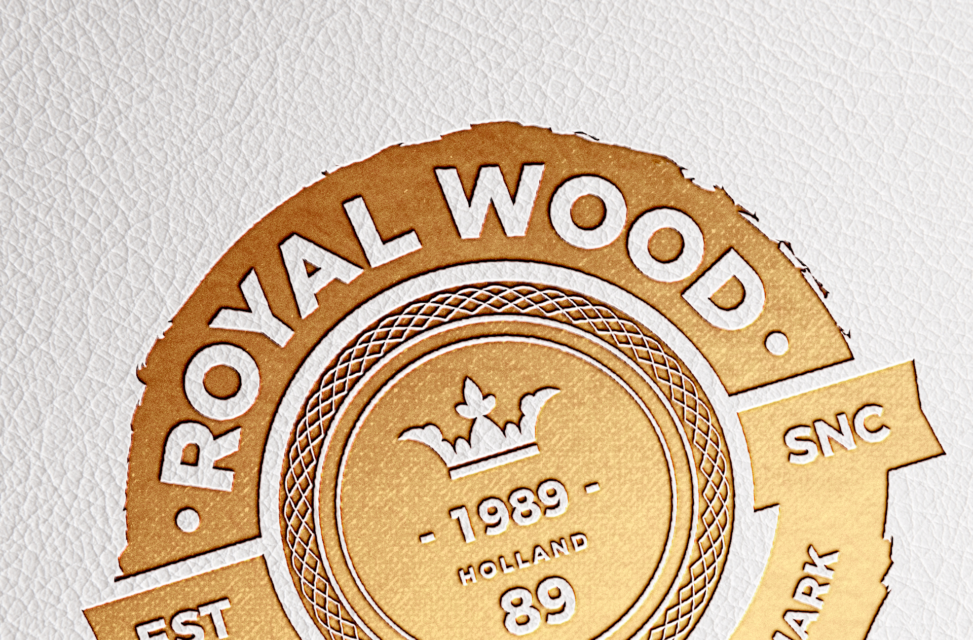 gold foil logo mockup