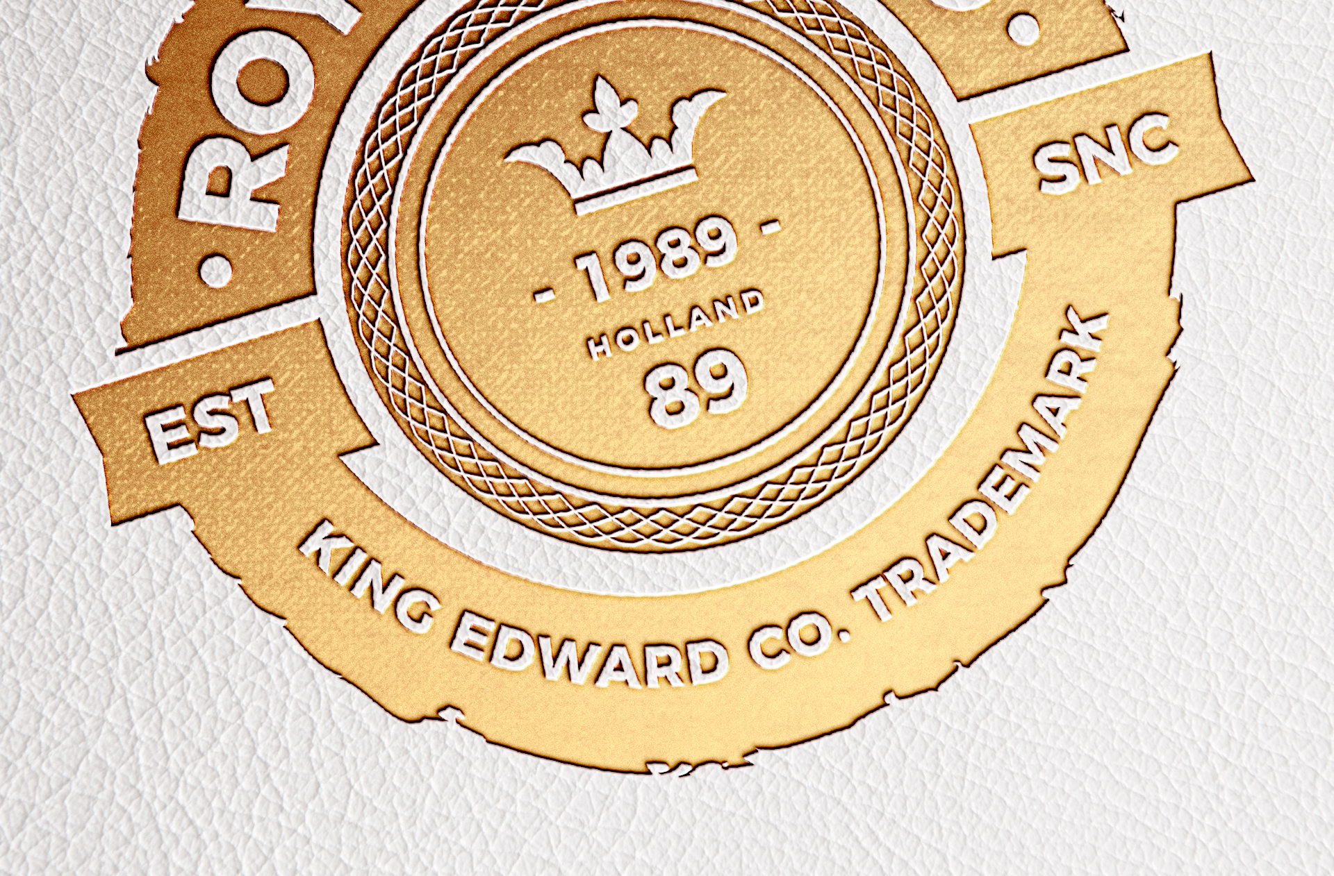gold foil logo mockup