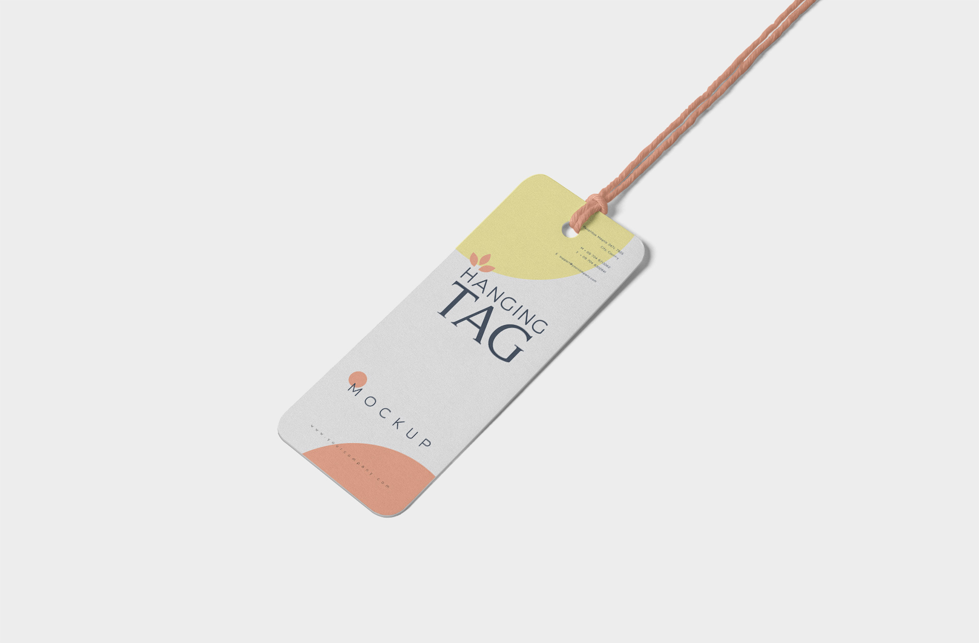 Rectangular Hanging Tag Mockup for Product Labels