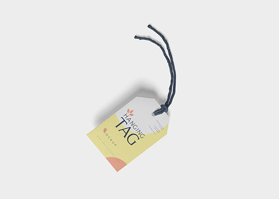 Classic Hanging Tag Mockup with Twine Design