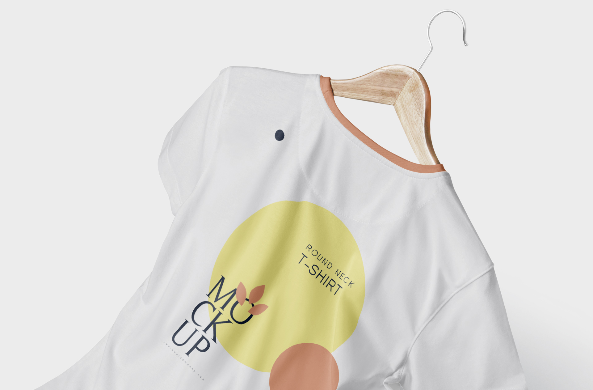 angled t-shirt mockup