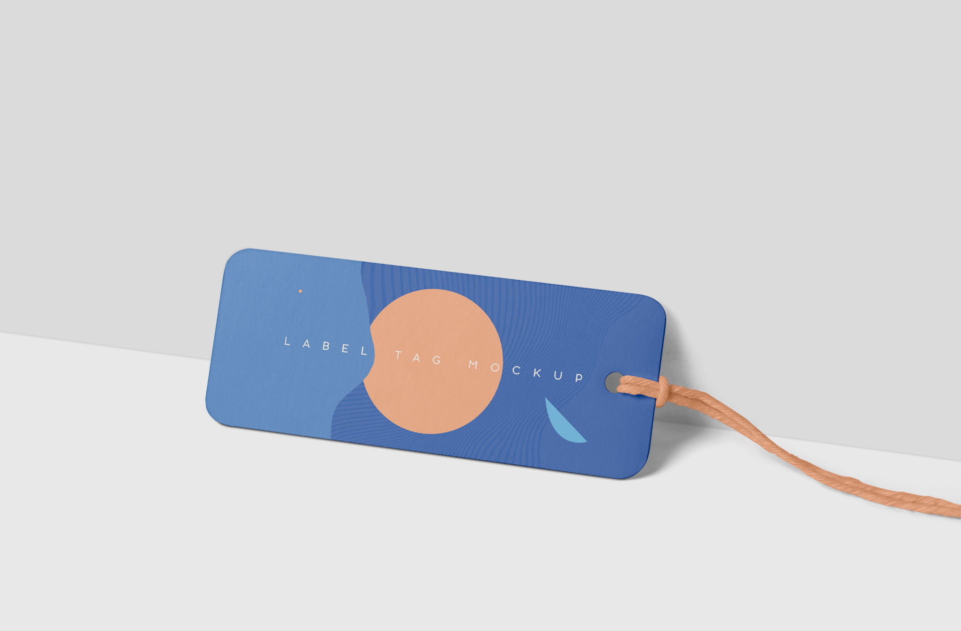 Flat Rectangular Label Tag Mockup for Branding