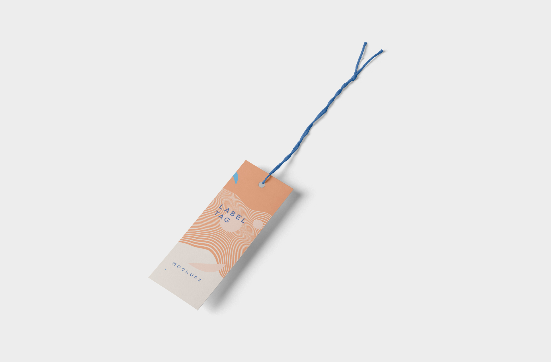 Vertical Label Tag Mockup with Twine Attachment
