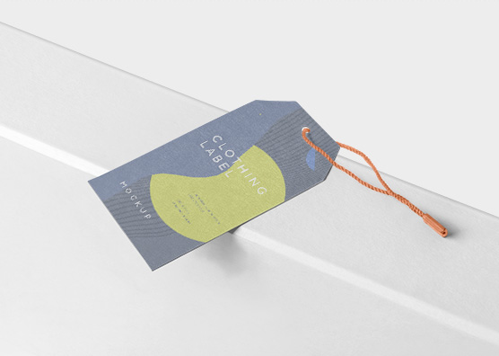 Clothing Label Mockup with Minimalist Design