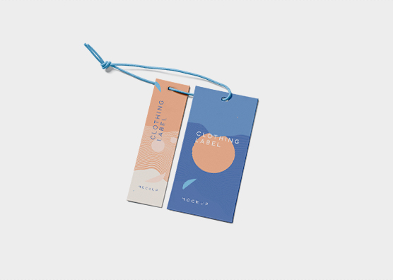 Double Clothing Label Mockup for Apparel Branding