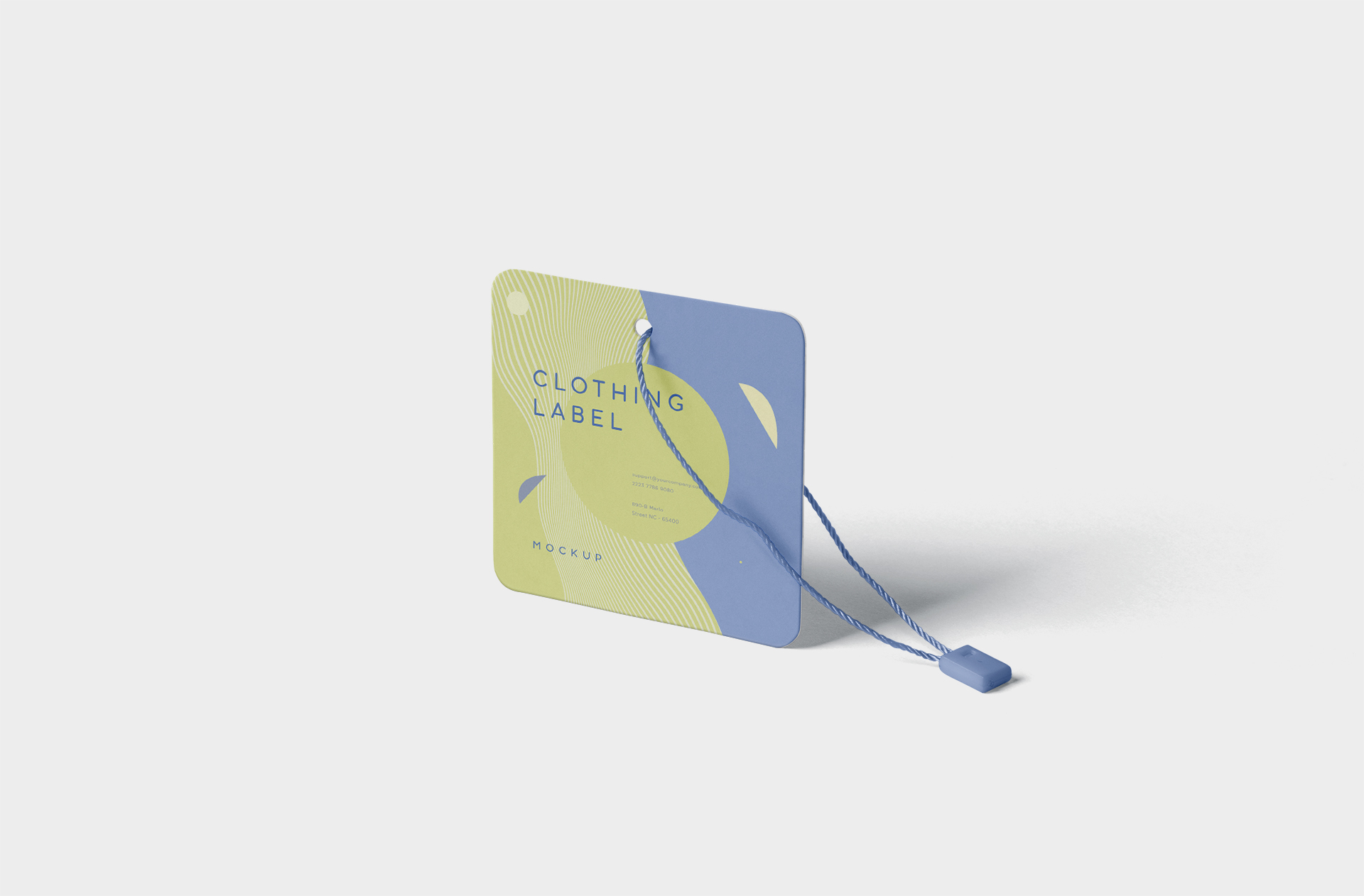 Square Clothing Label Mockup with Stylish Layout