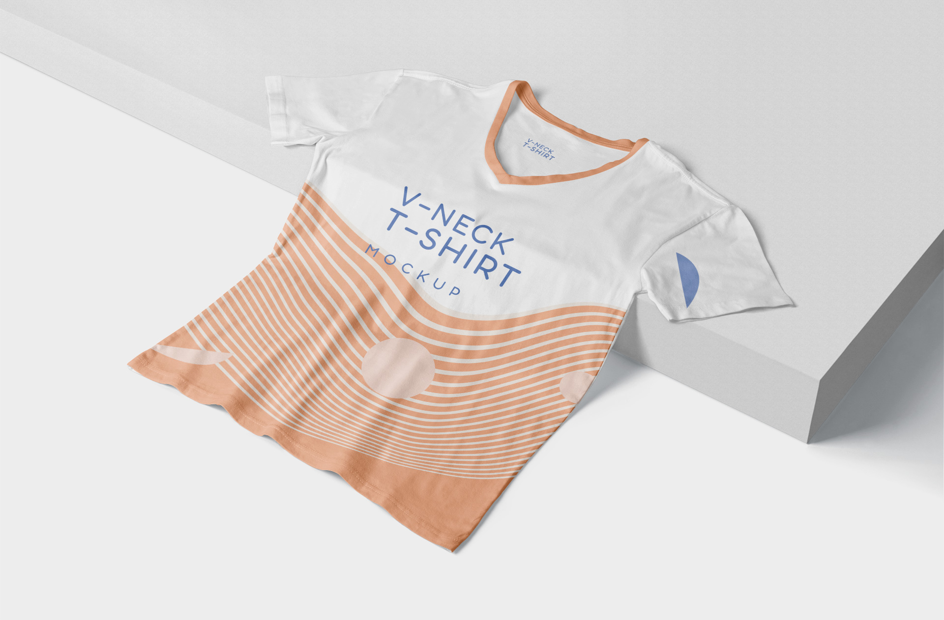 V-Neck T-Shirt Mockup – Stylish Front Design