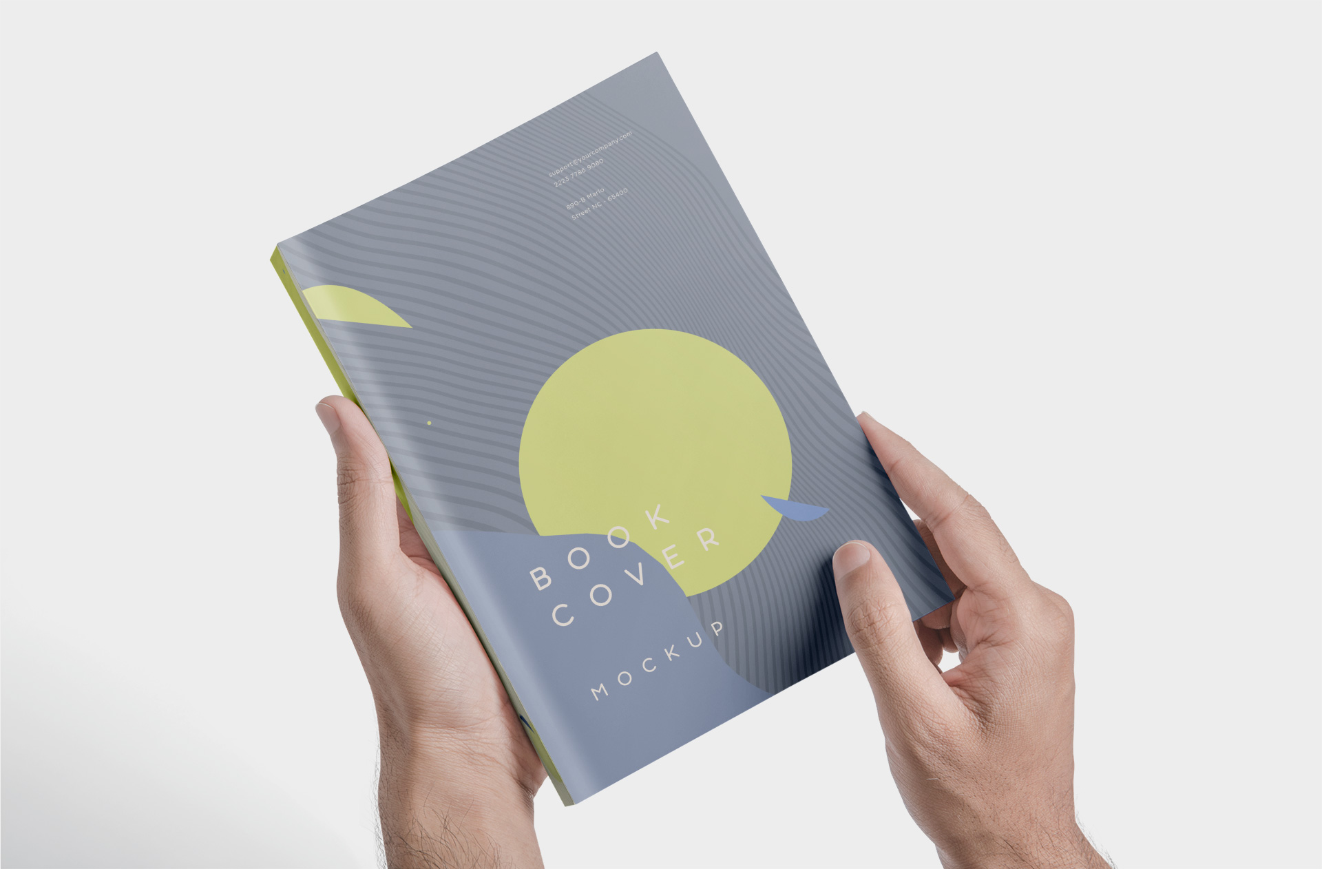 Realistic Softcover Book Mockup in Hand