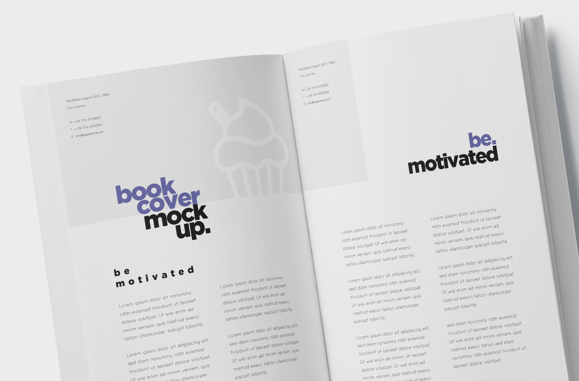 book content mockup