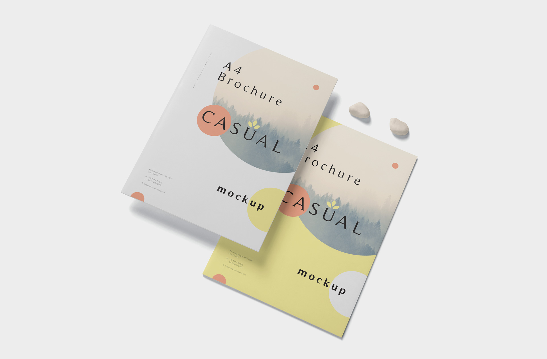 A4 Brochure Cover Mockup with Clean Minimal Design