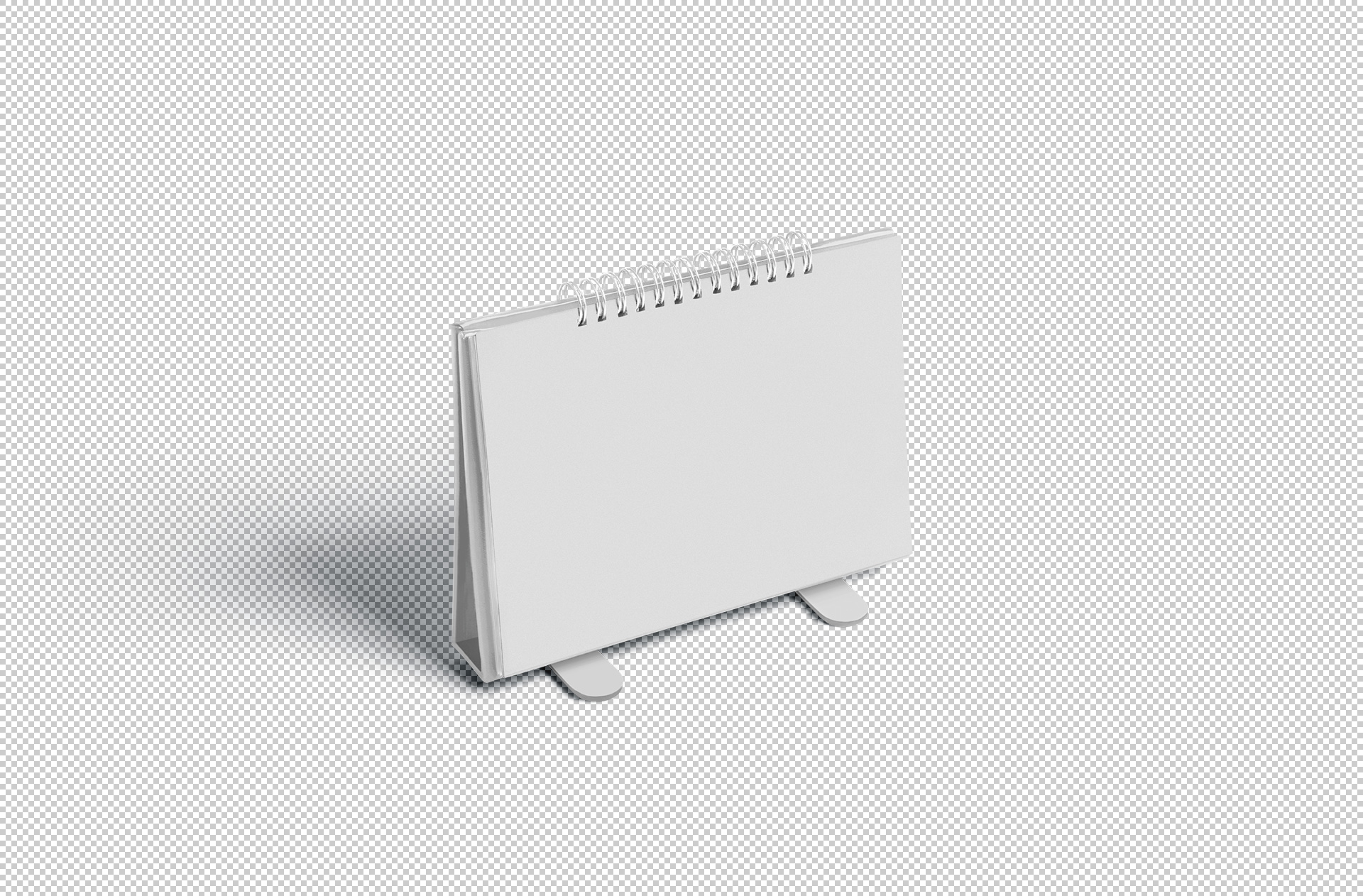 Desk Calendar Mockup with Realistic Spiral Design