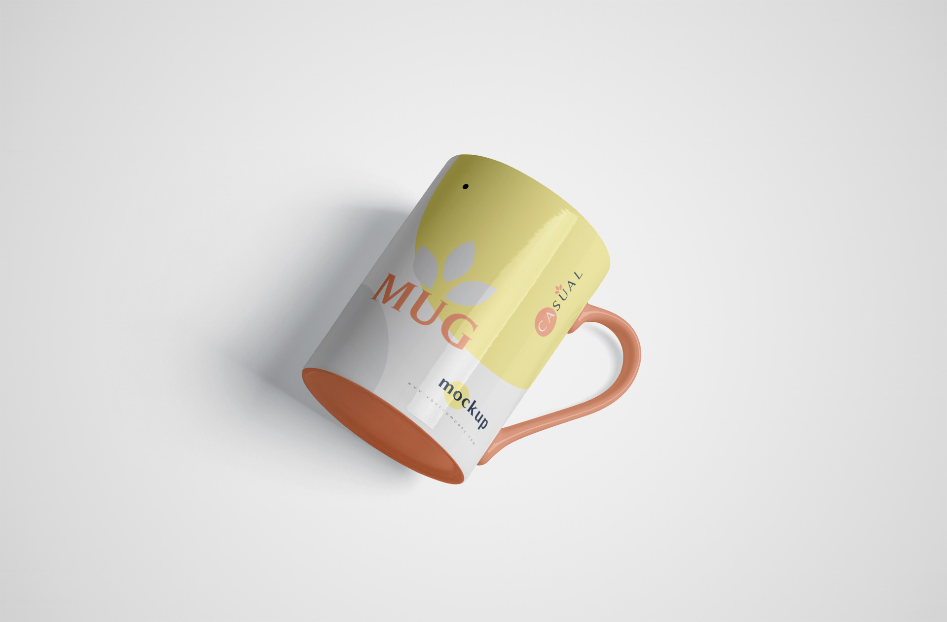 Realistic Coffee Mug Mockup – Angled Perspective