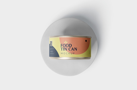 Premium Canned Food Packaging Mockup