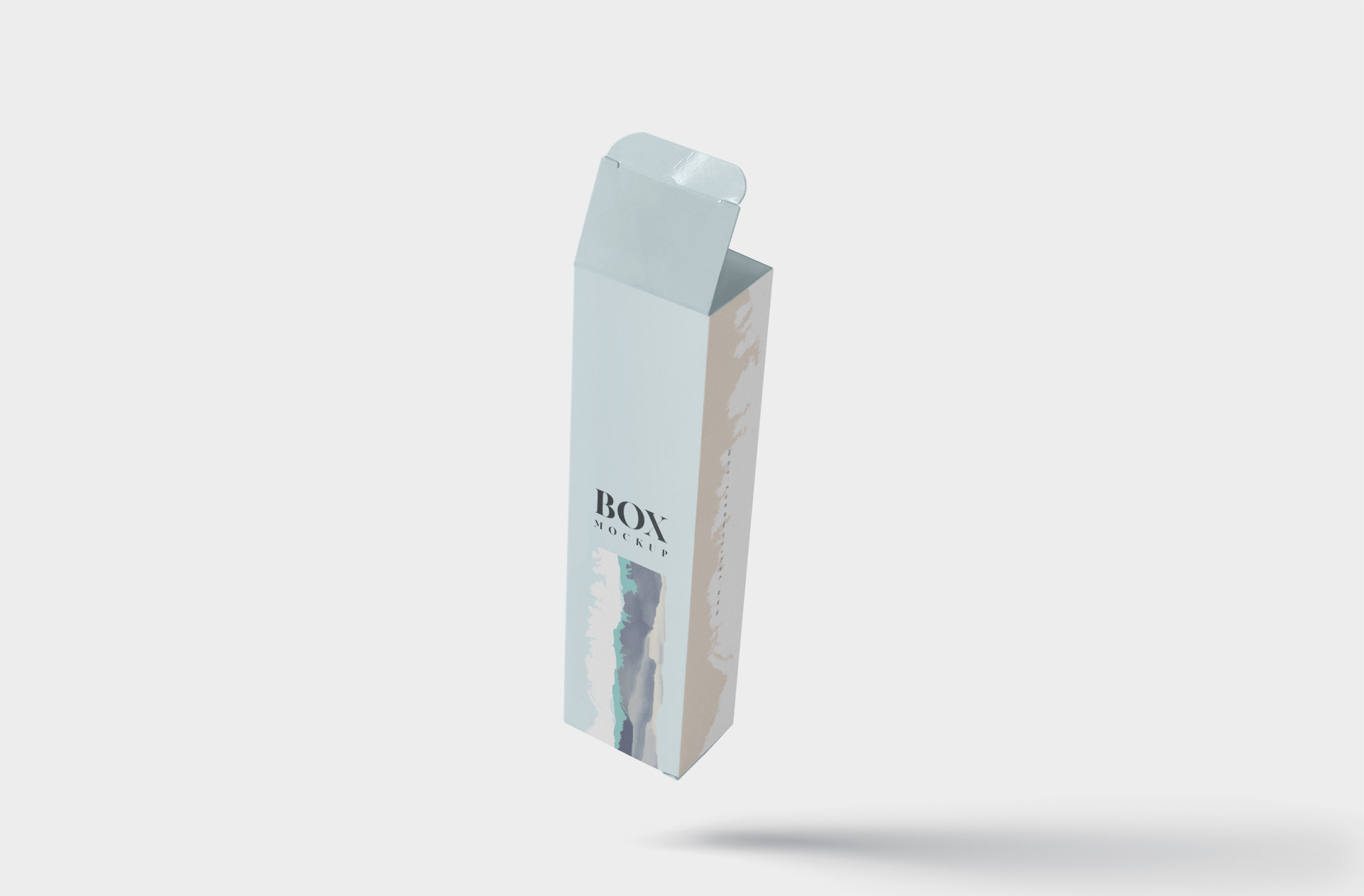 Open Tall Box Mockup – Customizable Display