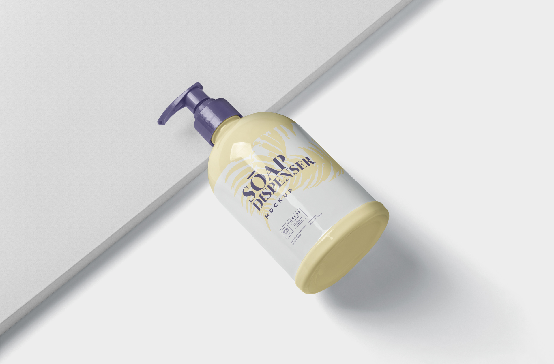 Luxury Soap Dispenser Bottle Mockup – Floating View
