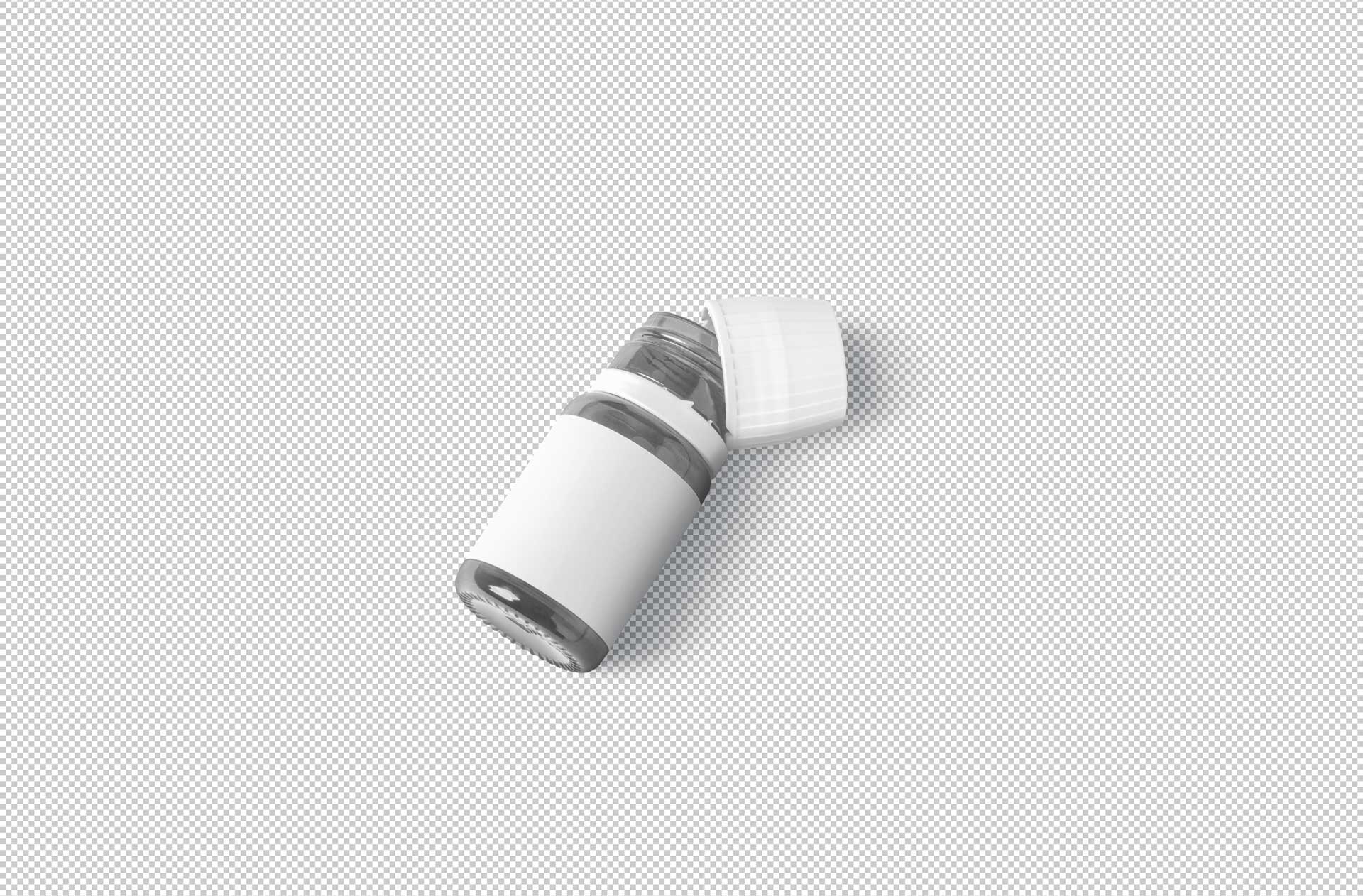 amber bottle mockup