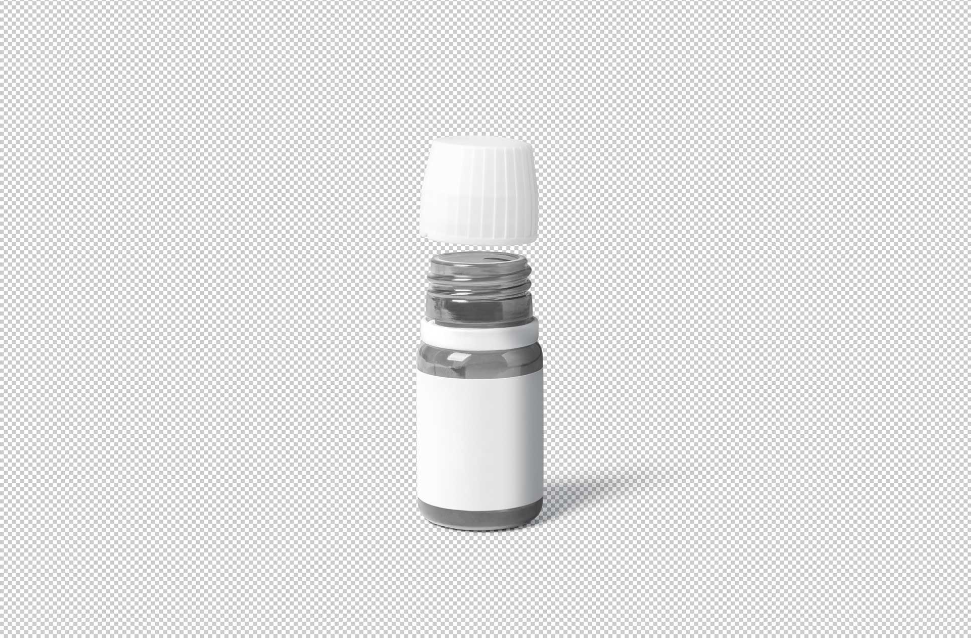amber bottle mockup