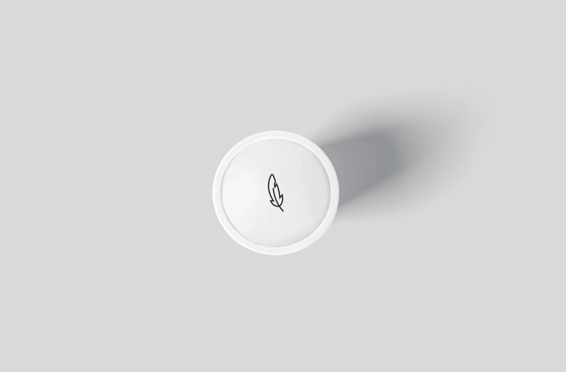 Top View Paper Cup Lid Mockup