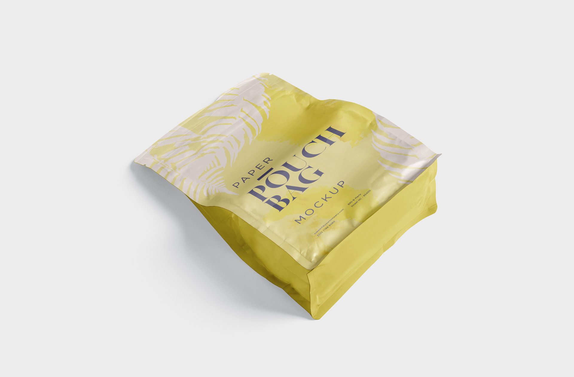 Flat Lay Paper Pouch Mockup for Branding