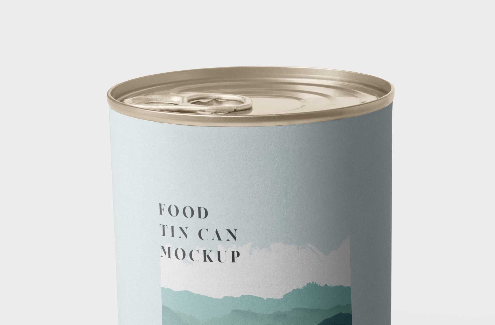 3D tin can mockup