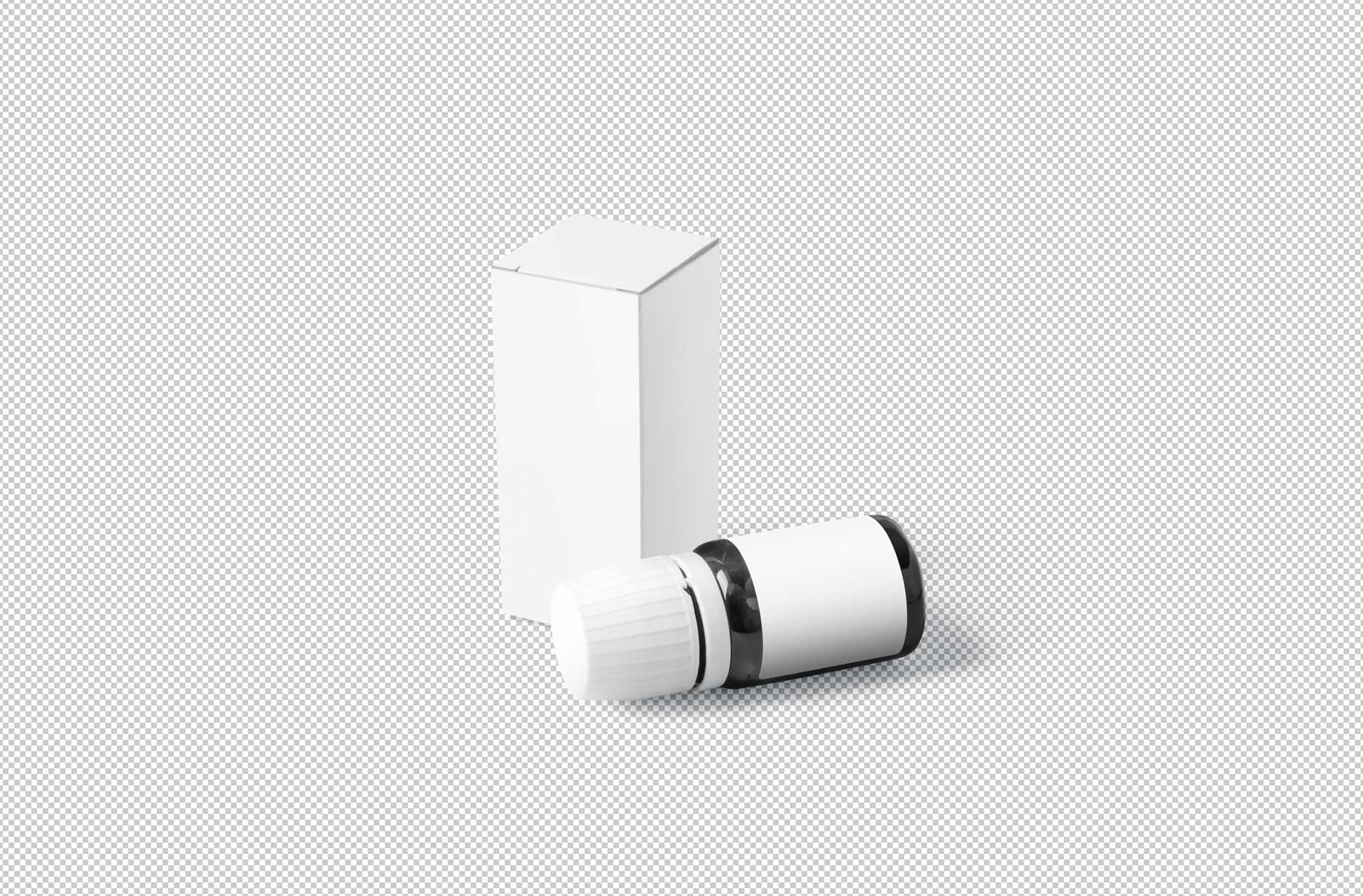 amber bottle mockup