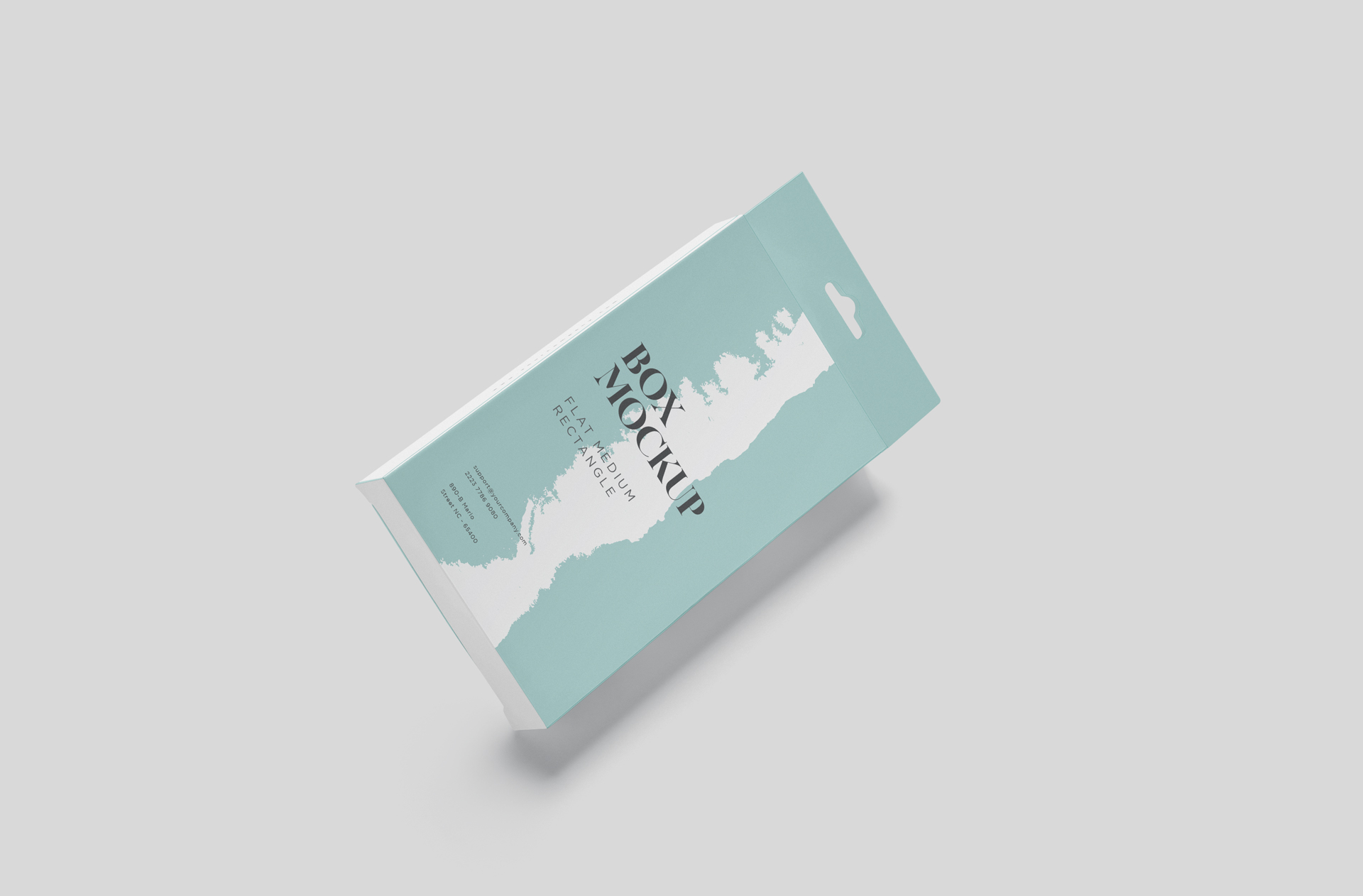 Angled Flat Hanging Box Mock-up for Branding