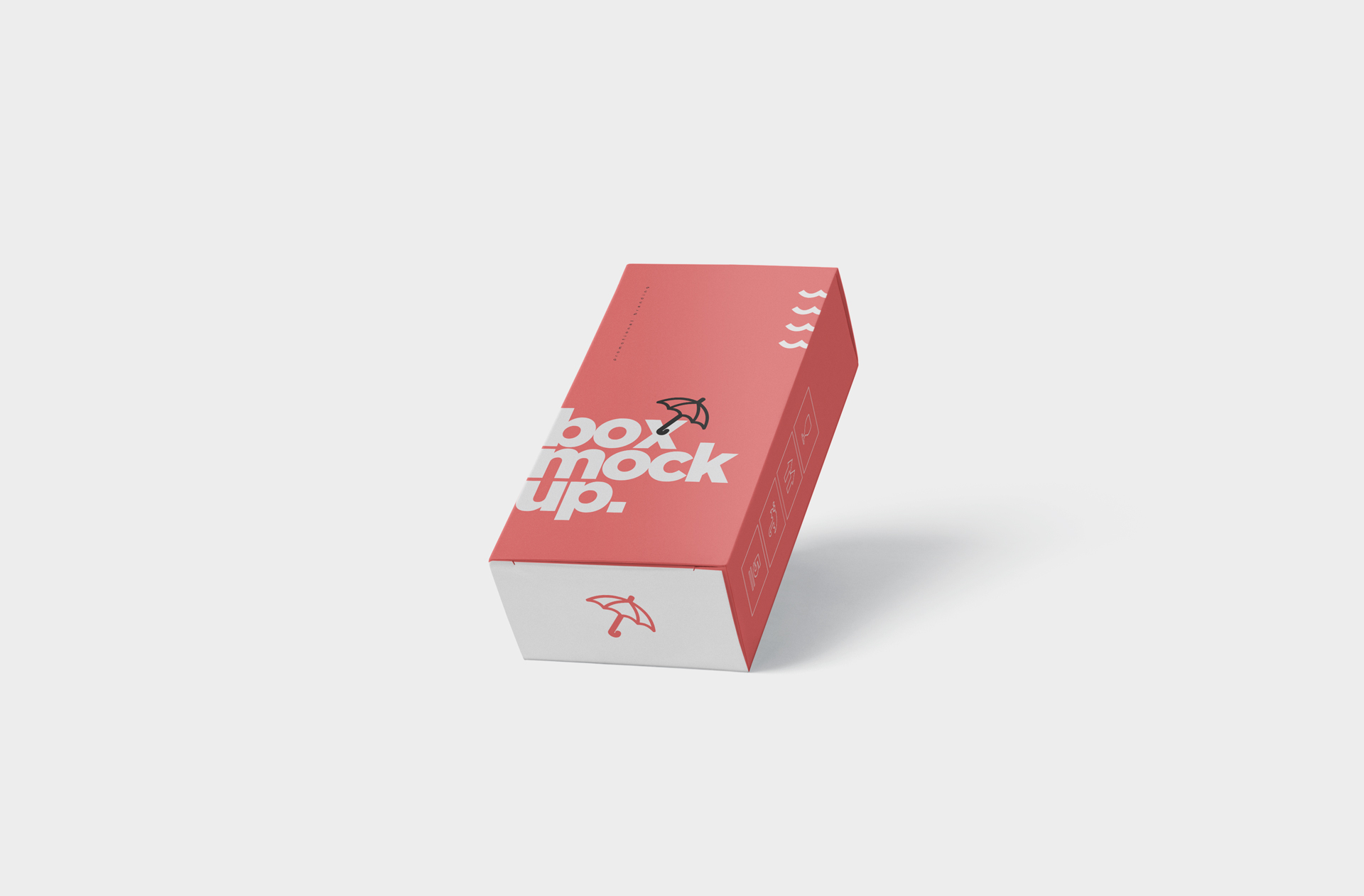 Floating Product Box Mockup – Realistic 3D View