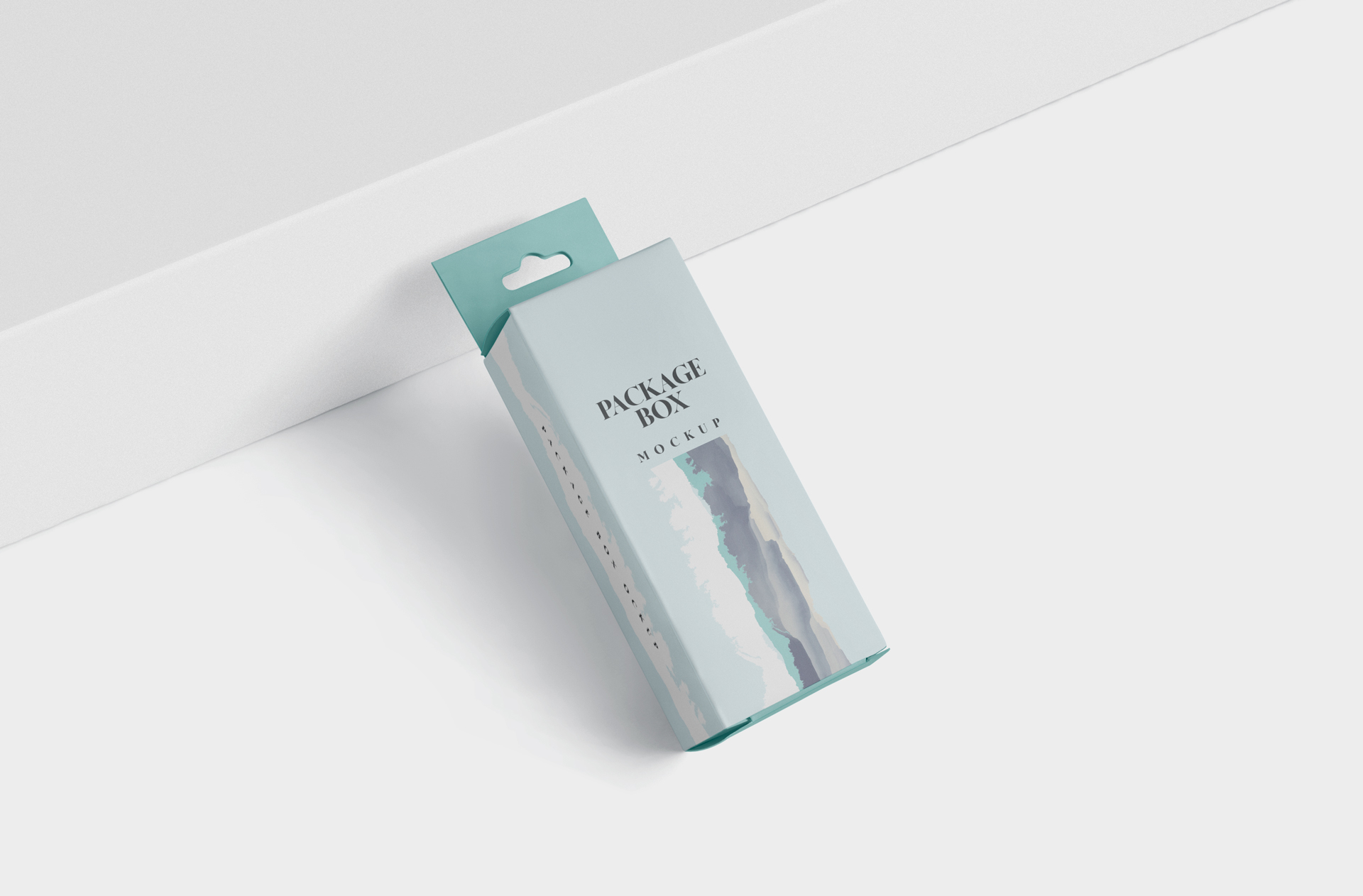 Floating Hanging Box Mock-up with Minimalist Design