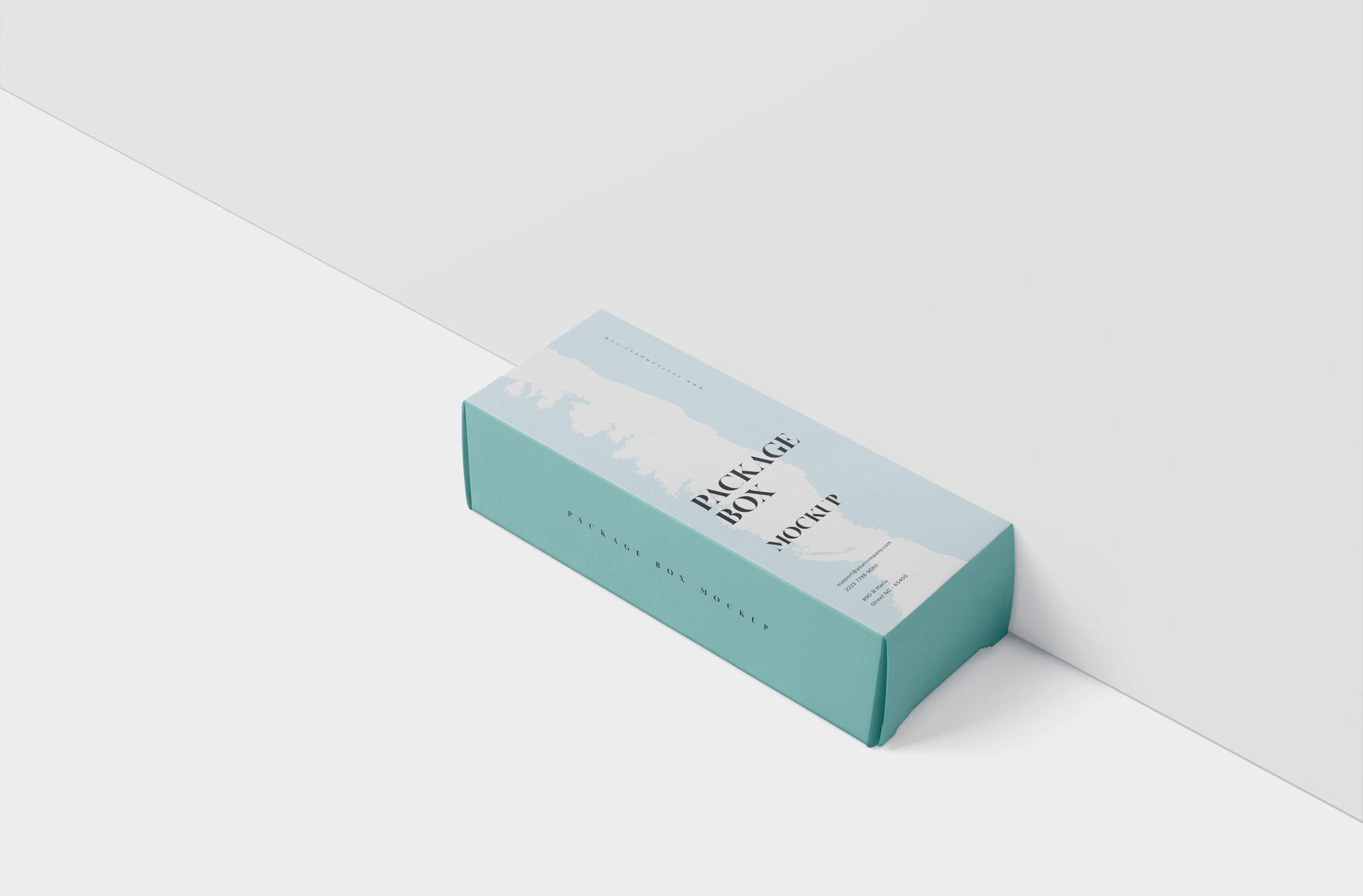 Minimalist Box Mock-up with Tilted Perspective