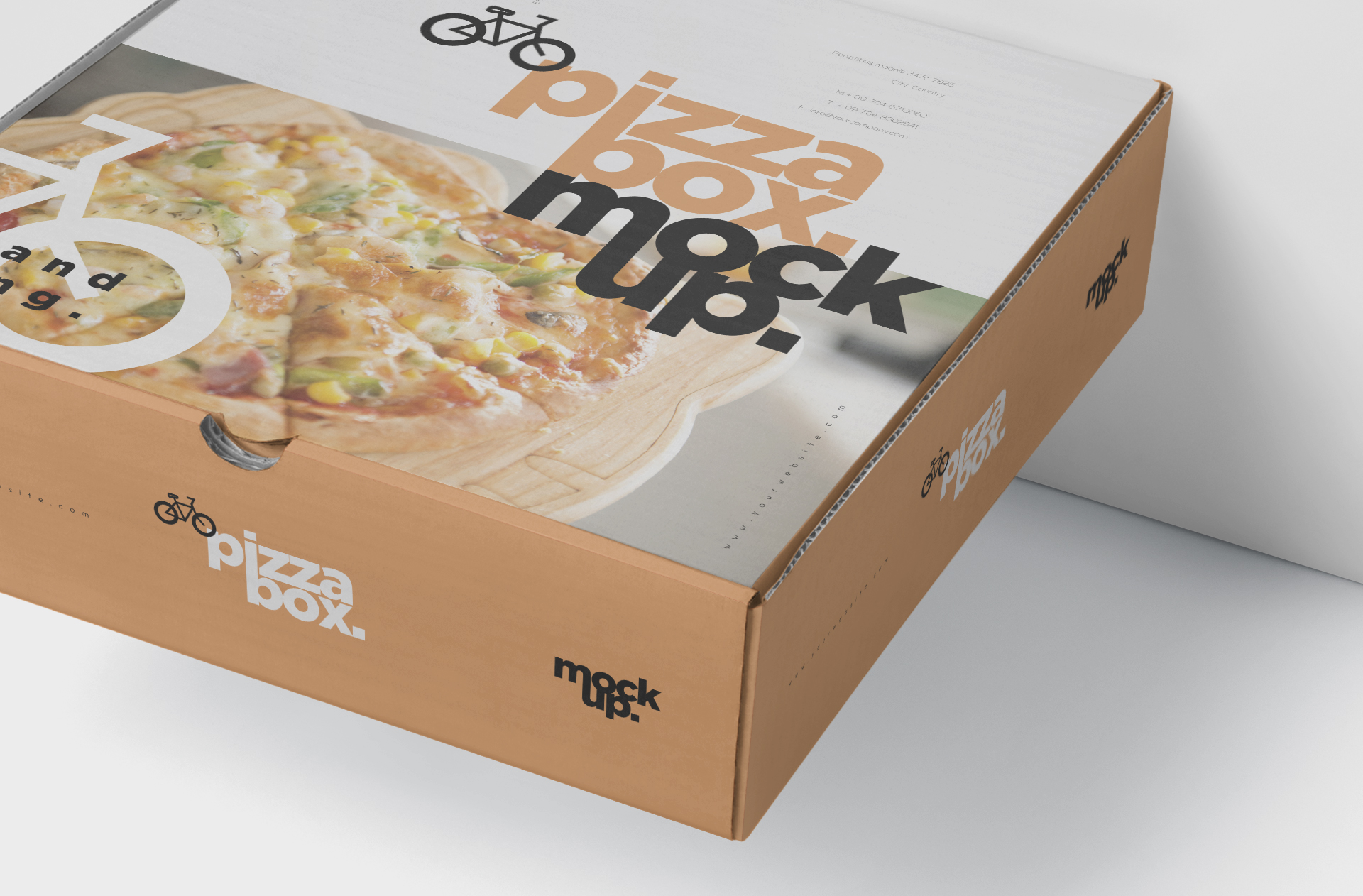 cardboard food box mockup