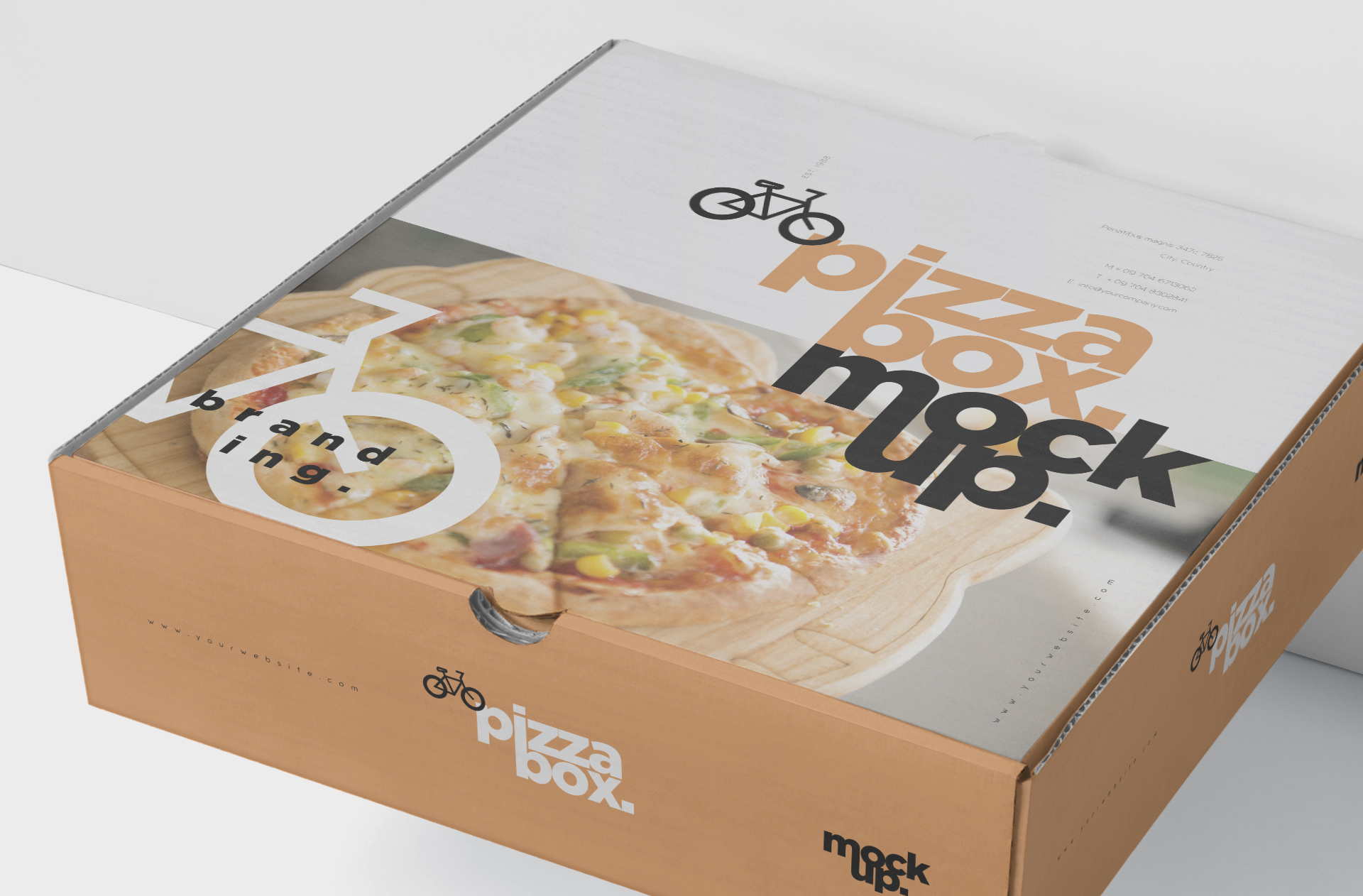 cardboard food box mockup