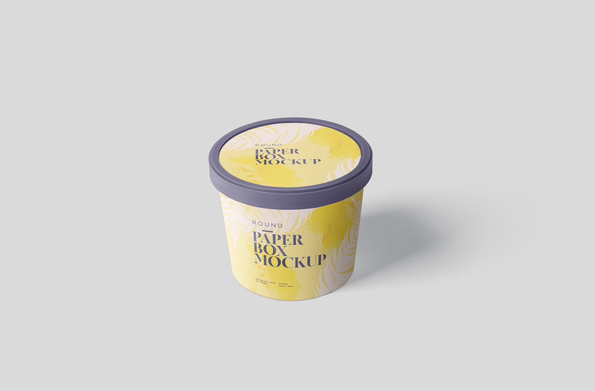 Realistic Paper Tub Mockup for Food Packaging