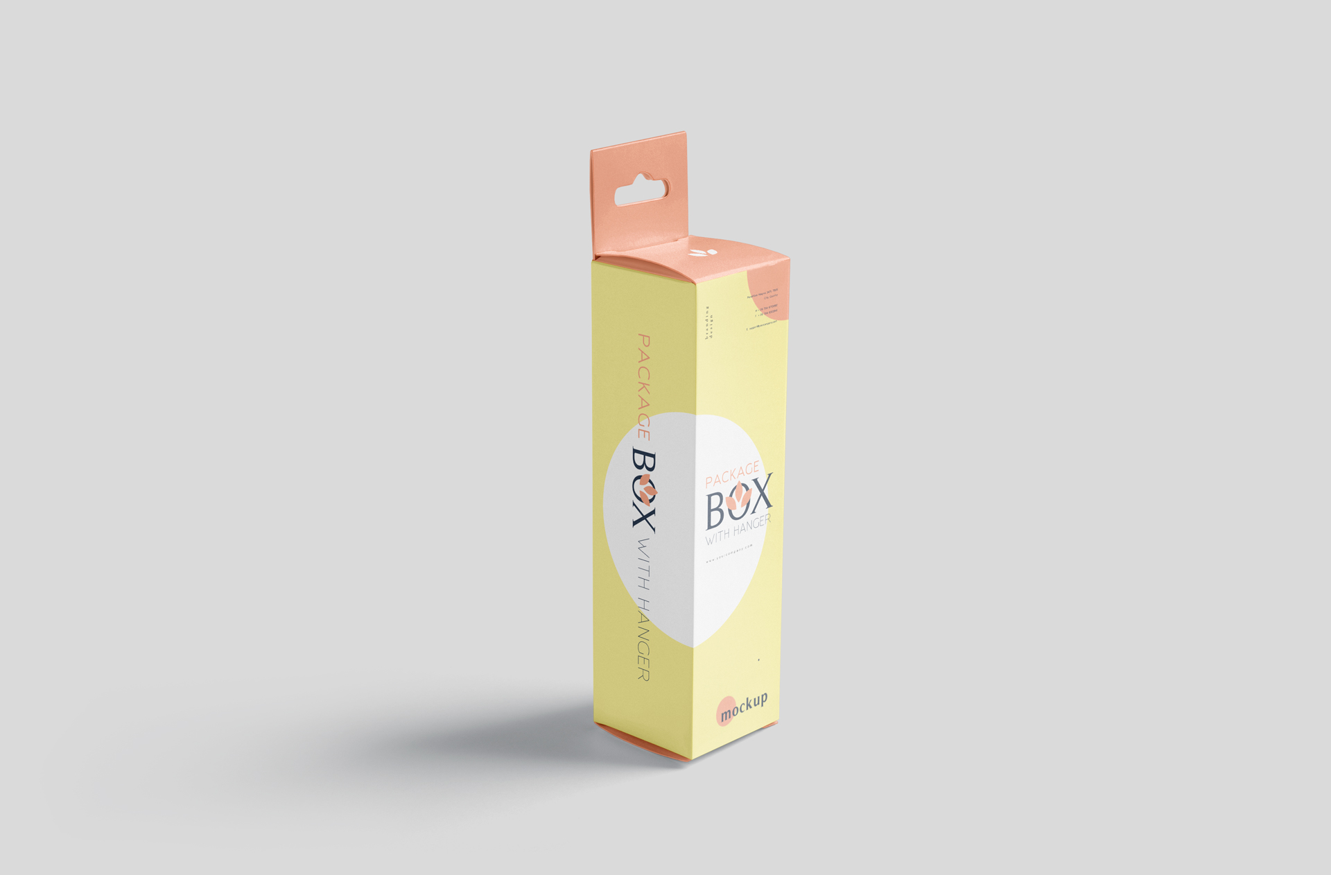 Realistic Hanging Box Mockup for Packaging Design