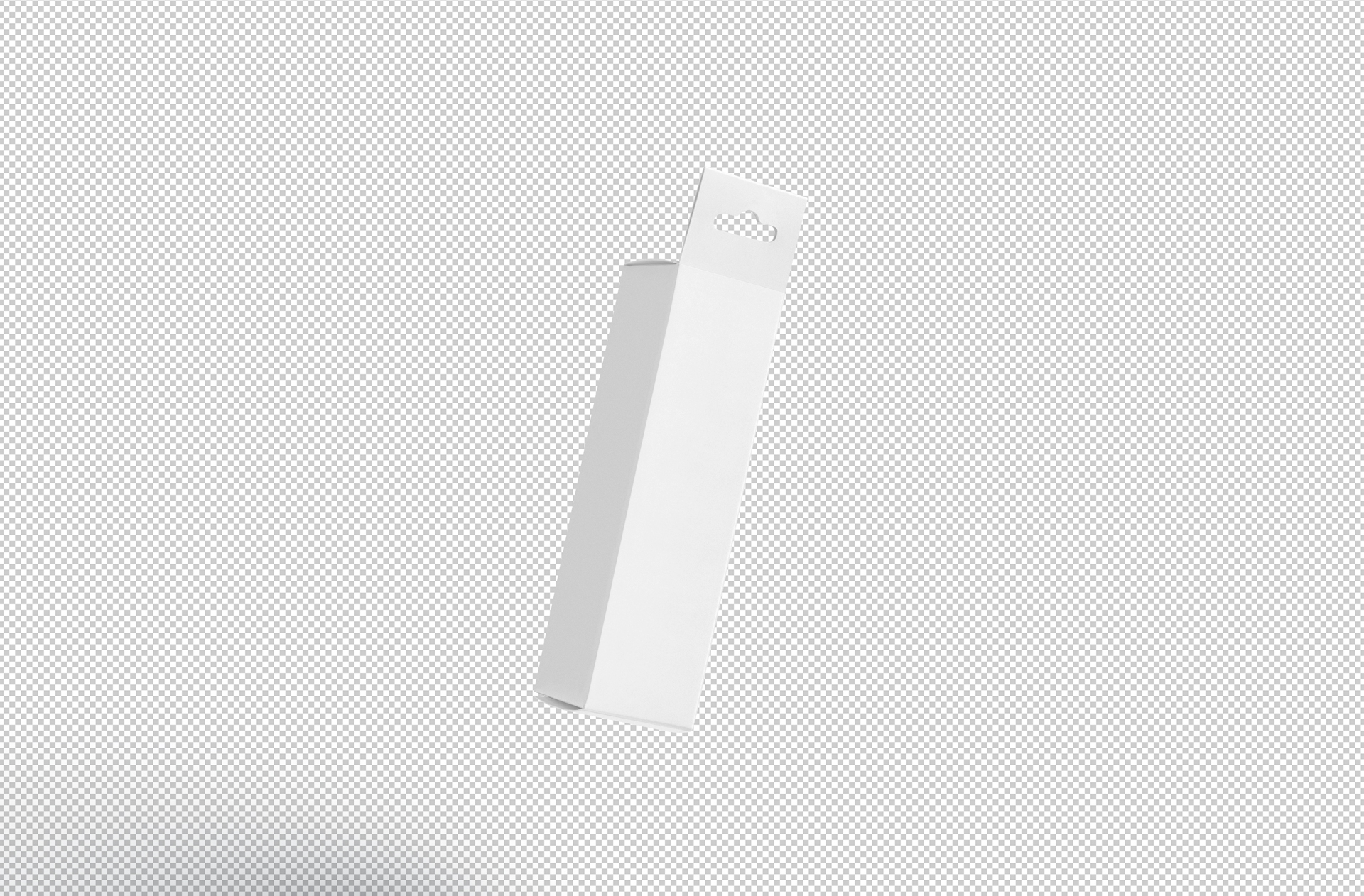 custom printed hanging box mock-up