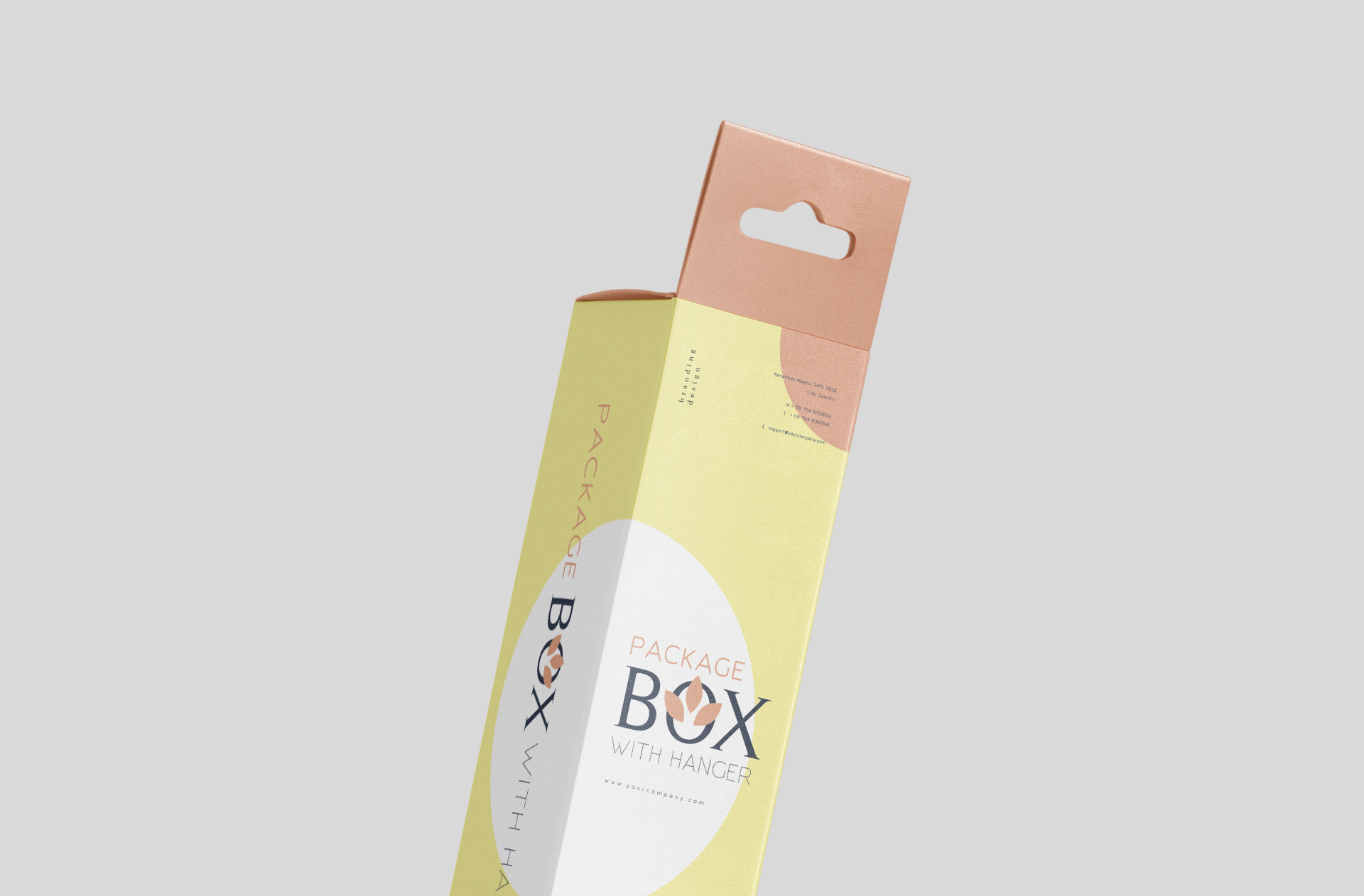 custom printed hanging box mock-up