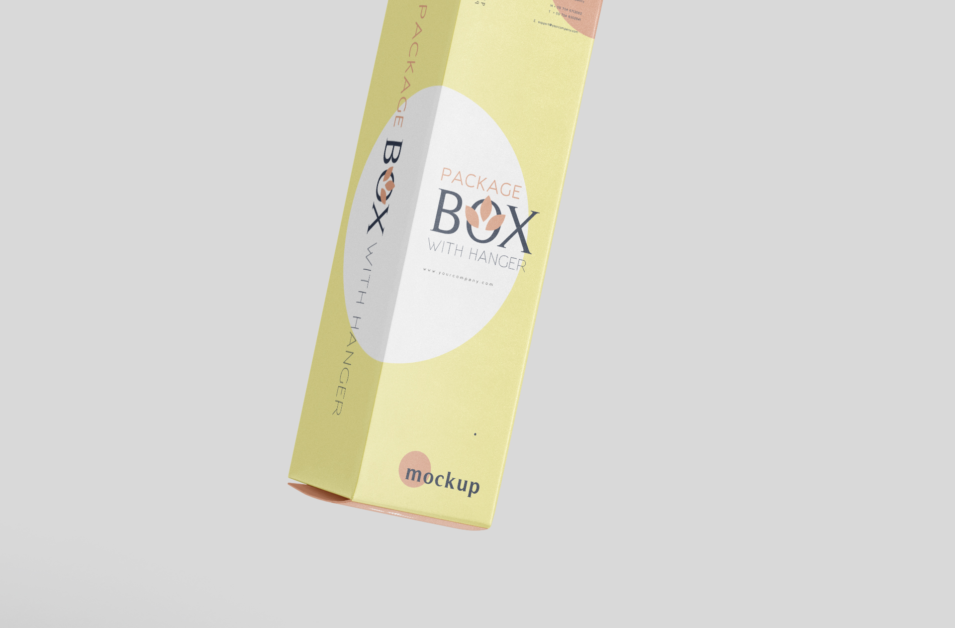 custom printed hanging box mock-up