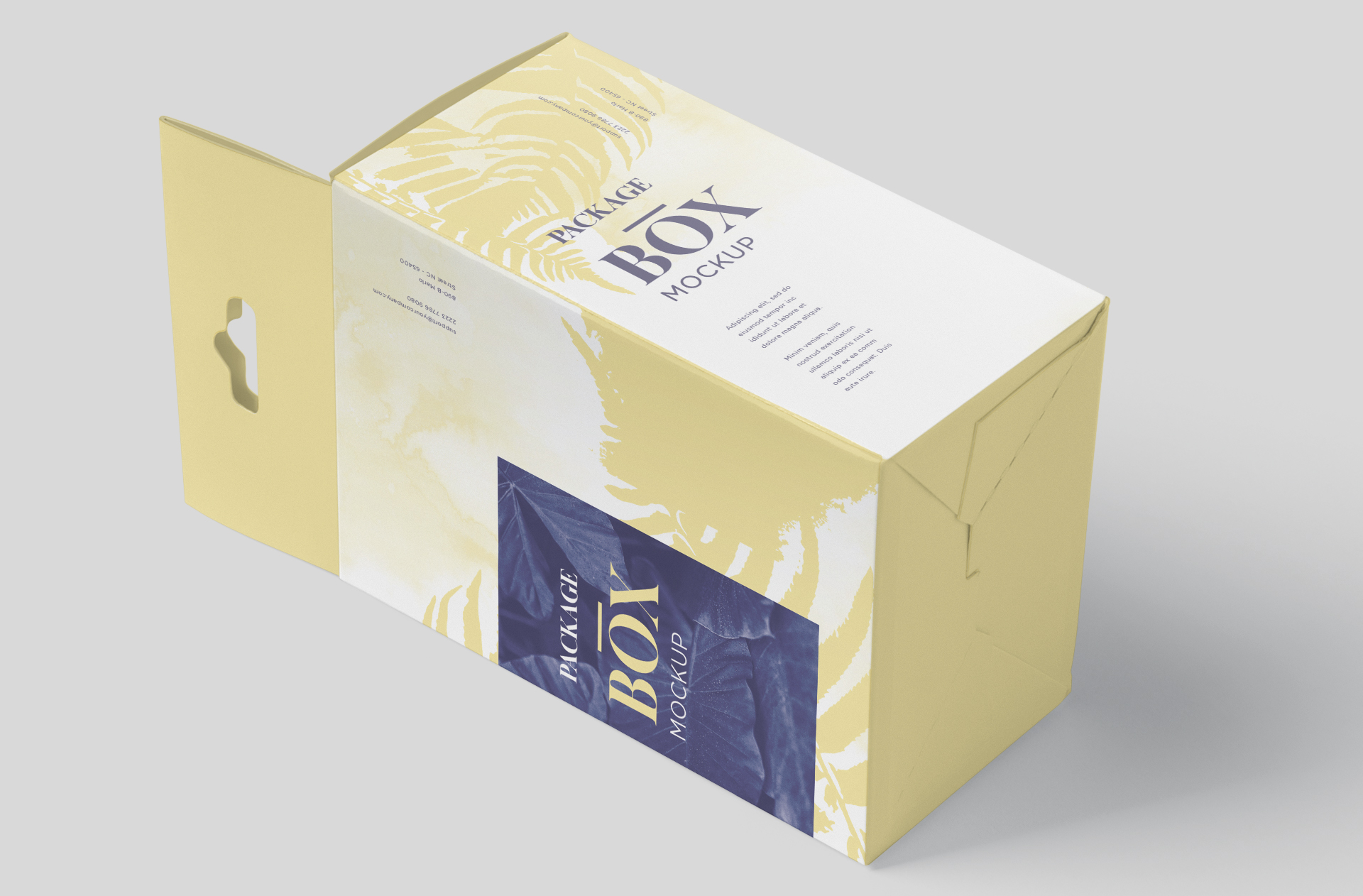 custom printed hanging box mock-up