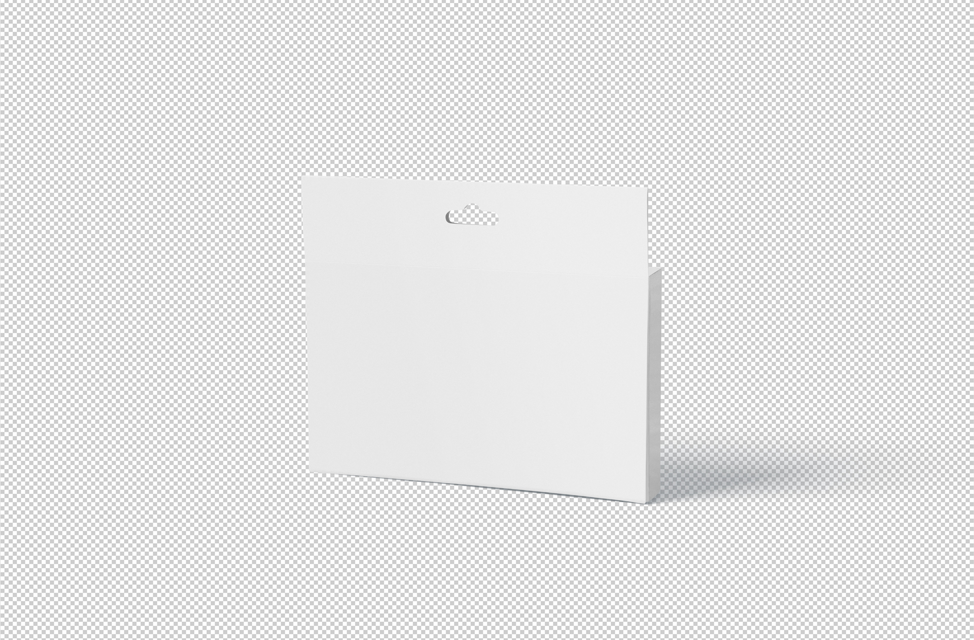 custom printed hanging box mock-up