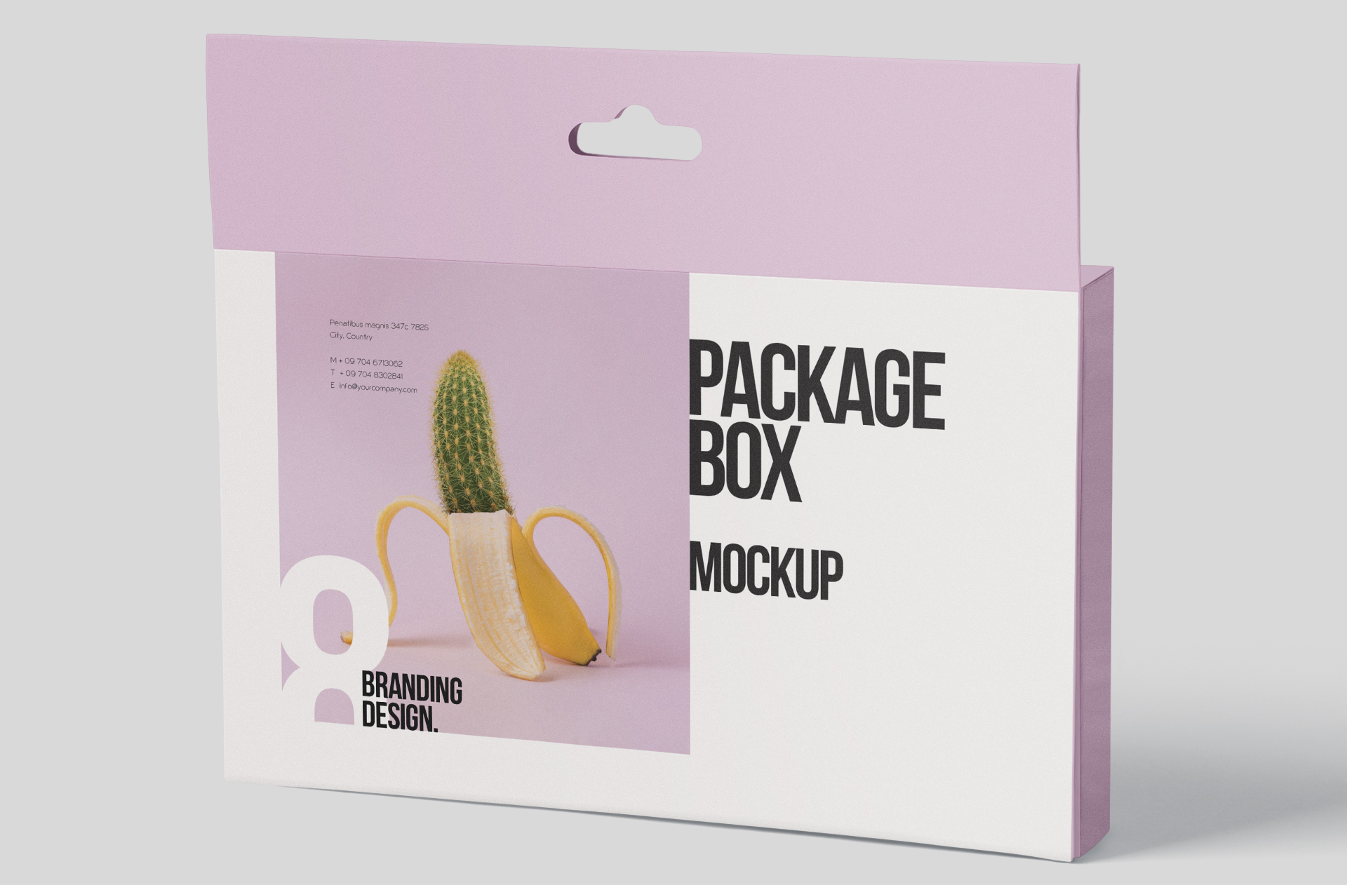 custom printed hanging box mock-up