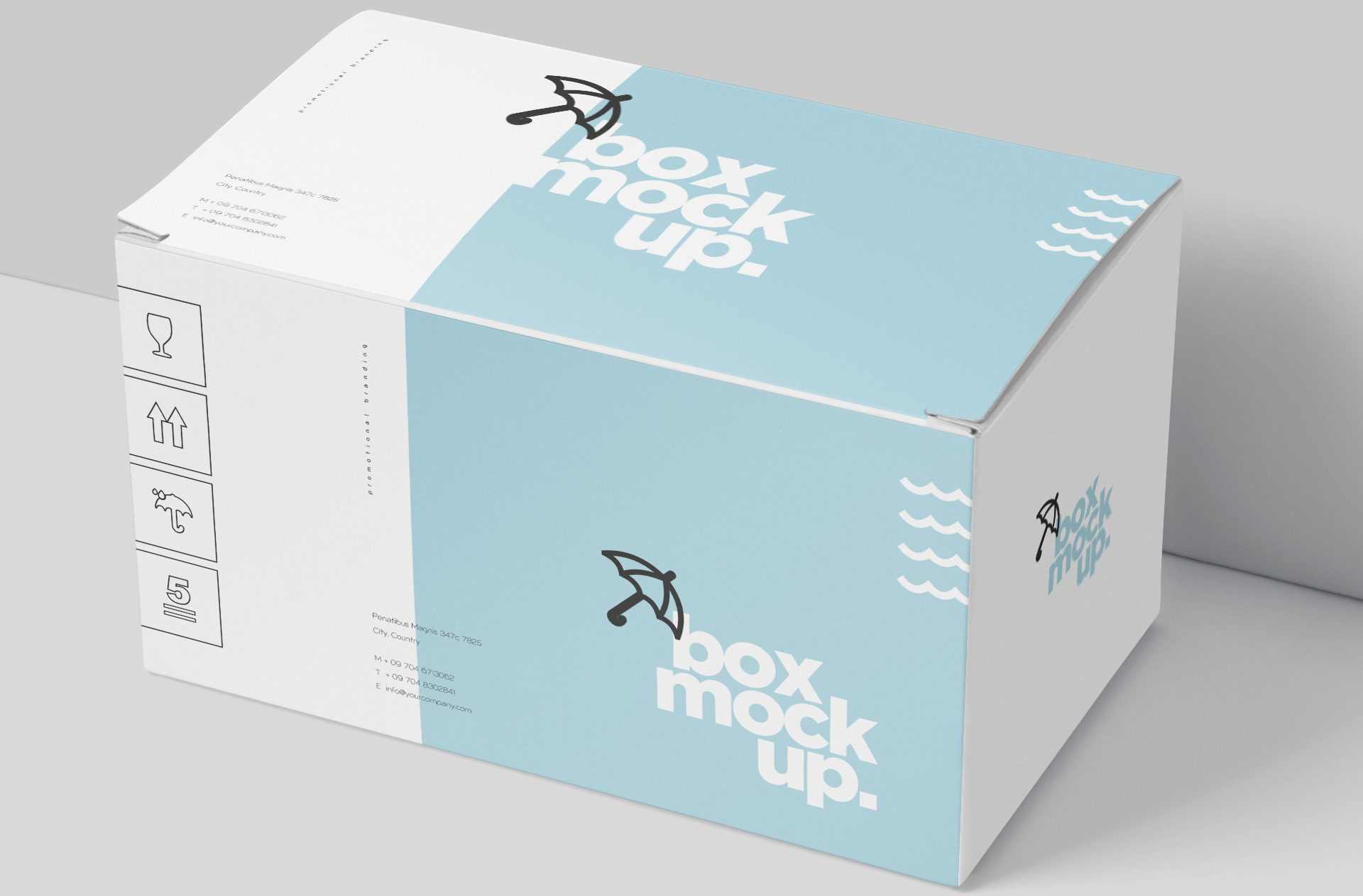 corrugated box mockup
