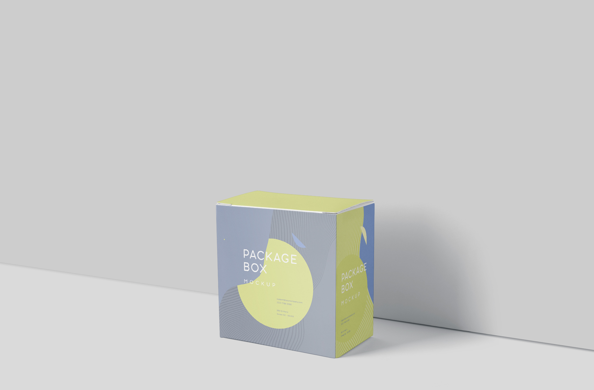 Modern Square Packaging Box Mockup