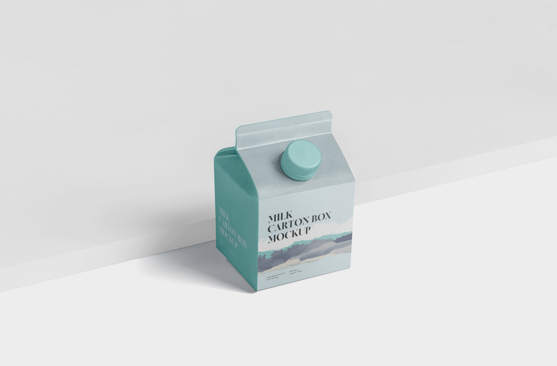 Milk Carton Box Mockup – Realistic Packaging