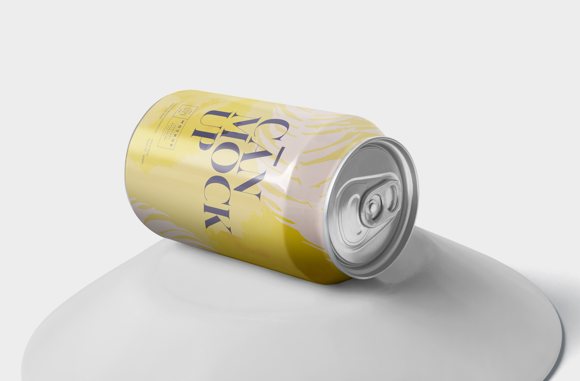 Side View Soda Can Mockup for Beverage Branding