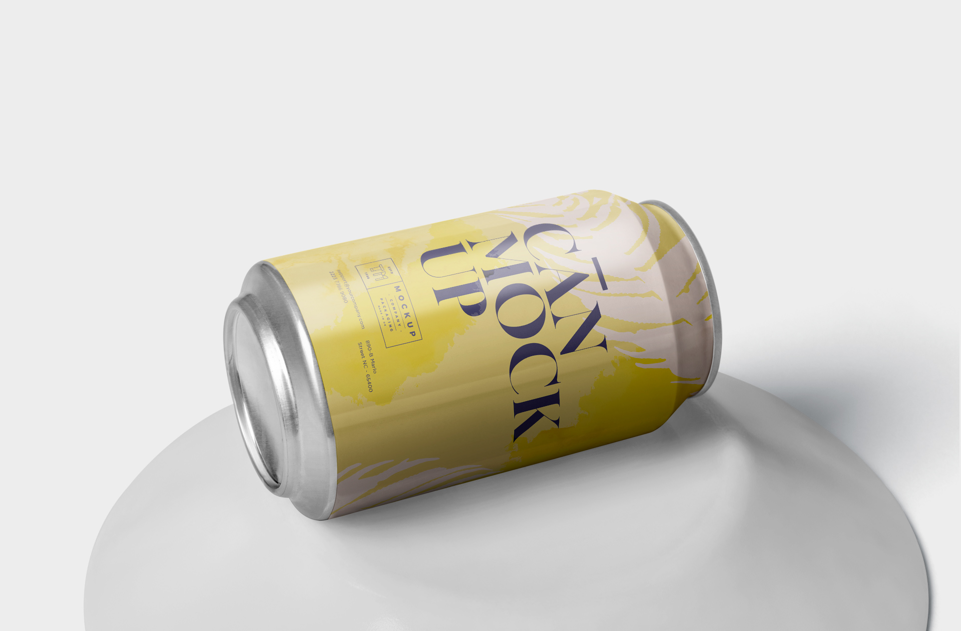 Horizontal Soda Can Mock-Up for Creative Packaging